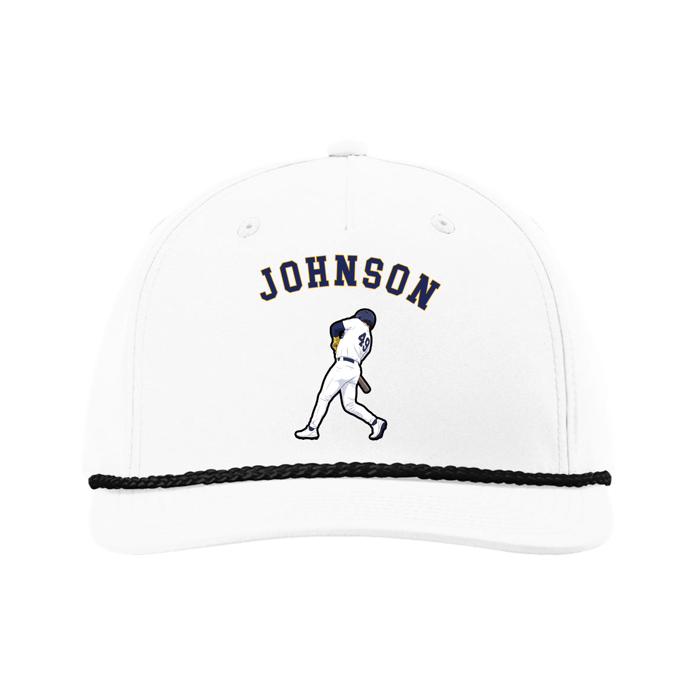 Five-Panel Classic Rope Cap — Shirsey Arch in White