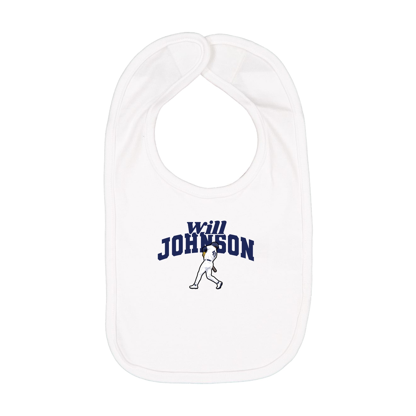 Infant Bib — Signature Arch in White