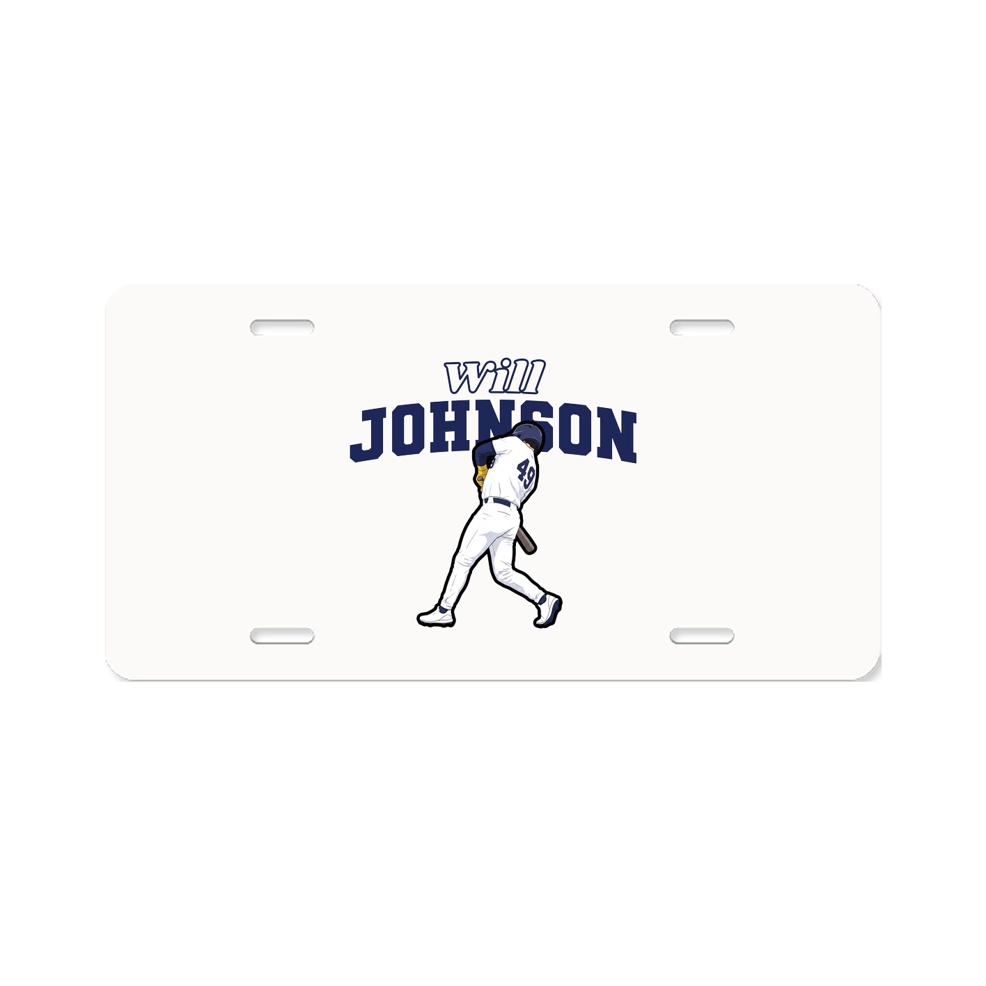 License Plate — Name Arch in Classic