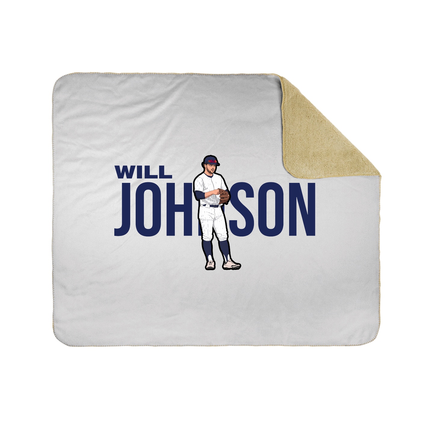 Throw Blanket — Player Name in White