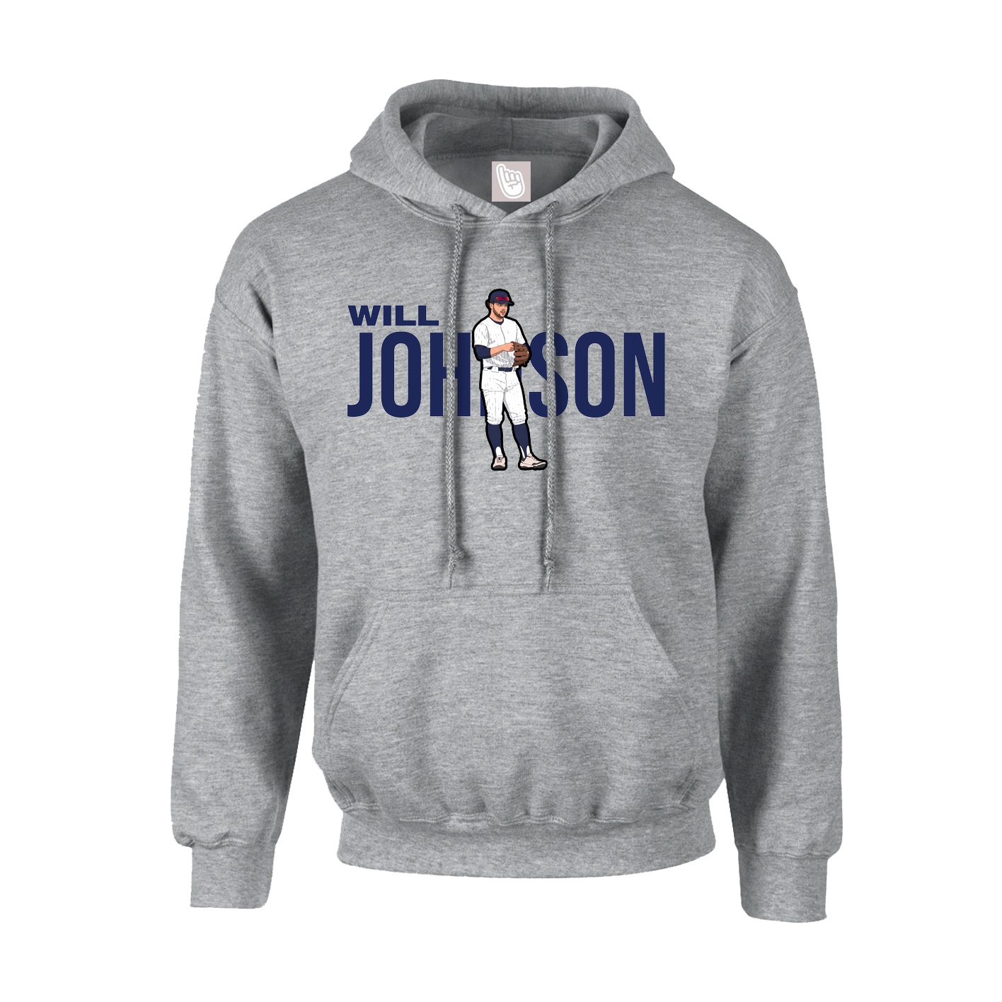 Hoodie — Player Name in Grey