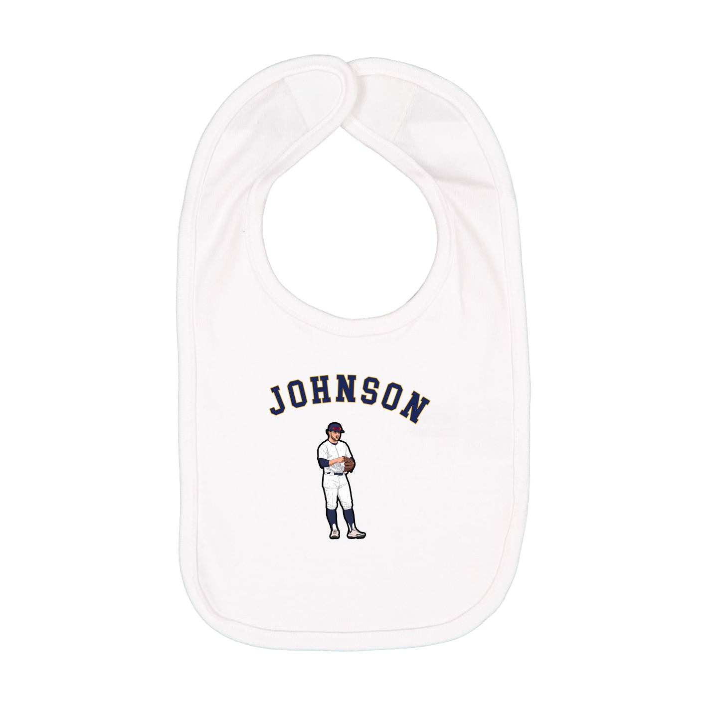 Infant Bib — Shirsey Arch in White