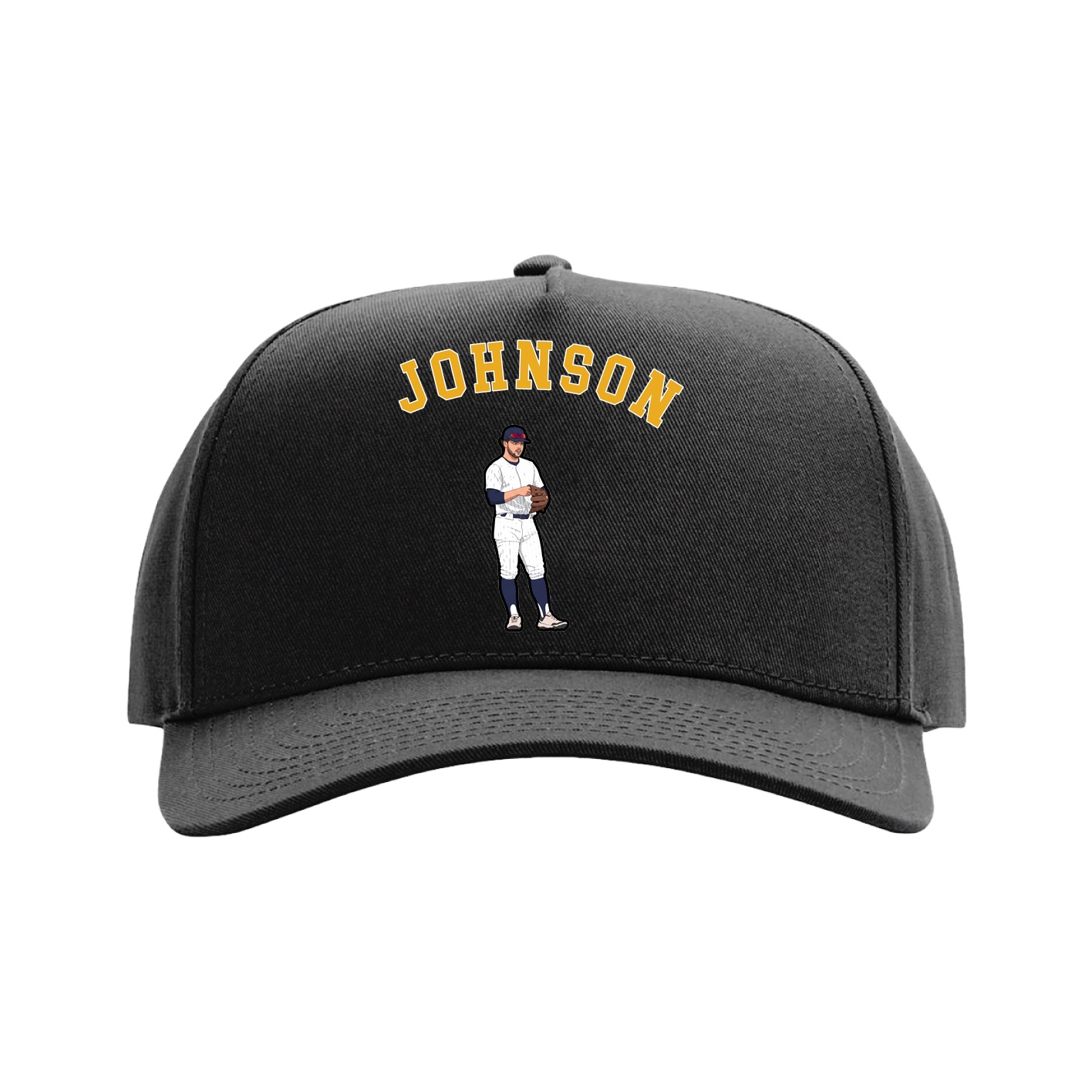 Full Fabric Five-Panel Champ Cap — Shirsey Arch in Black