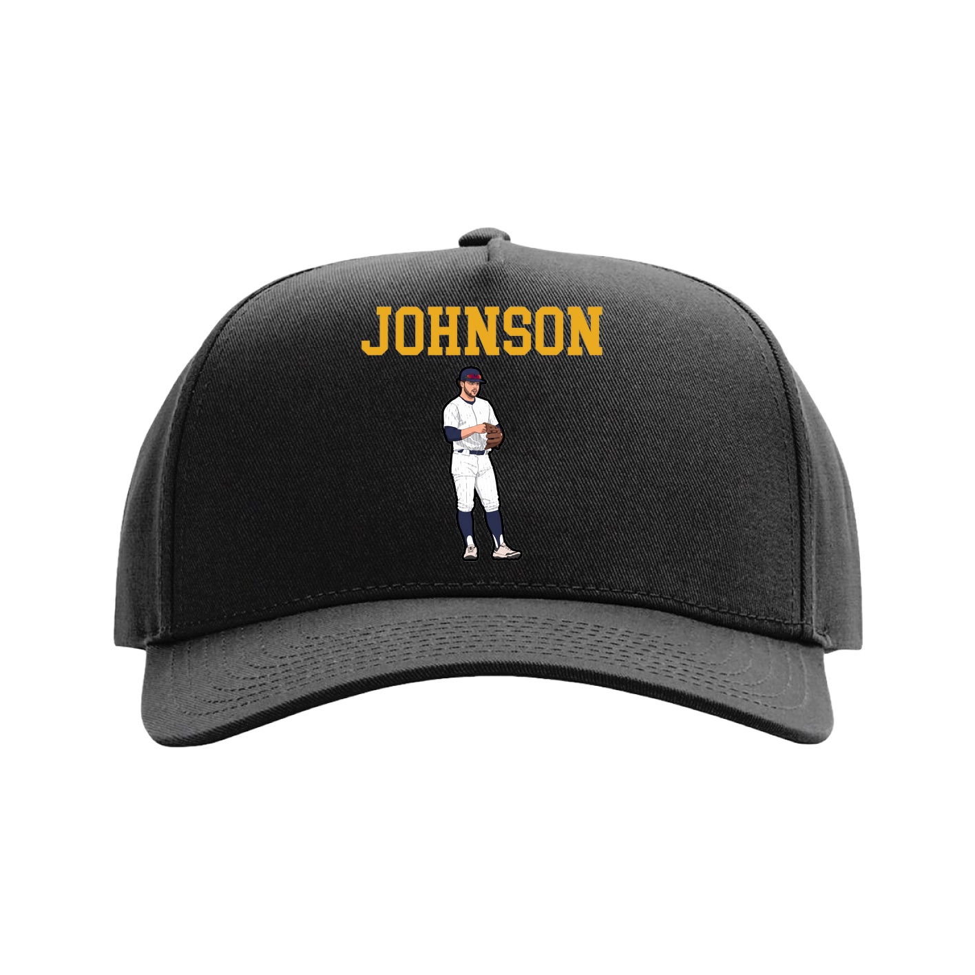 Full Fabric Five-Panel Champ Cap — Shirsey in Black