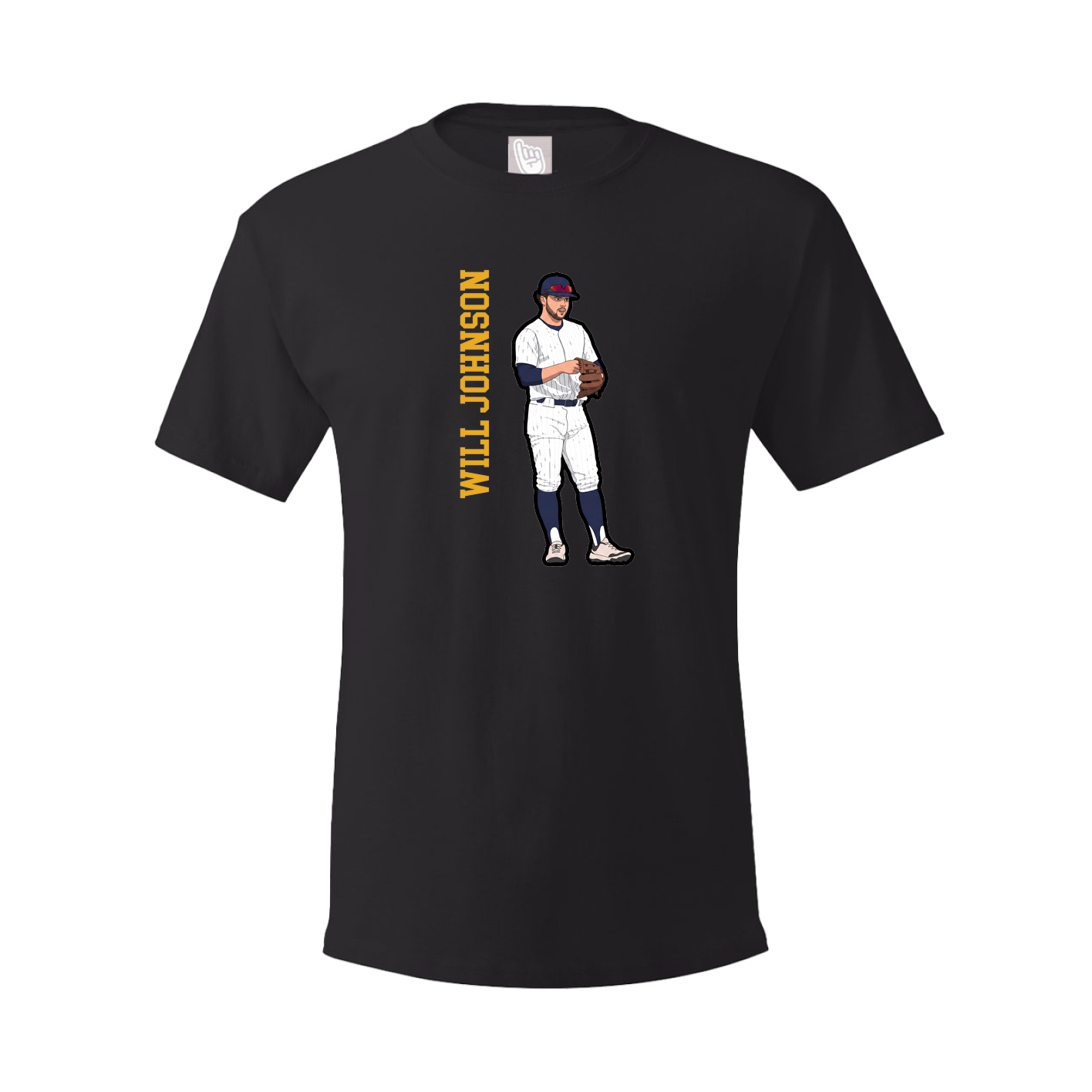 Youth Tee — Name Vertical in Black