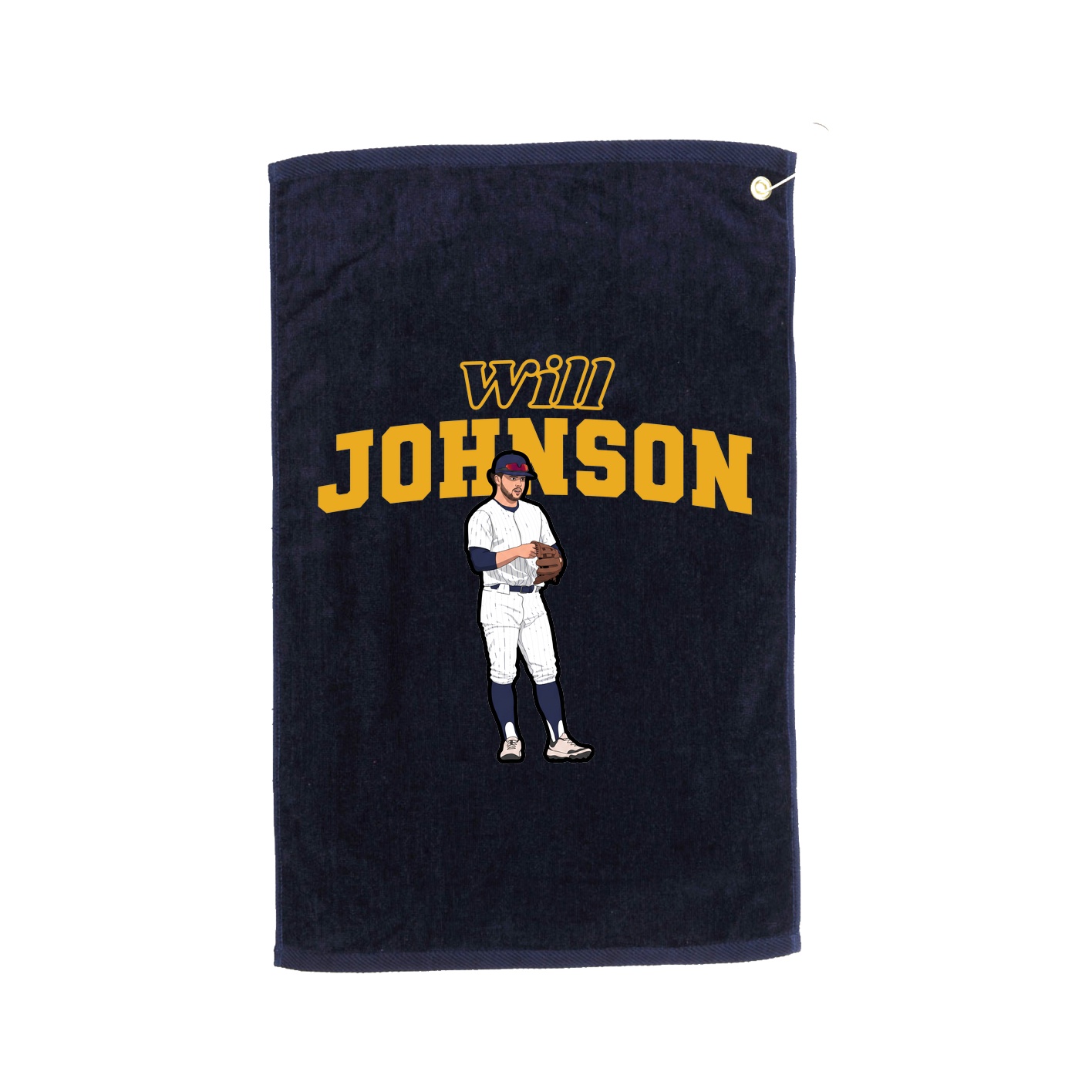 Golf Towel — Name Arch in Navy