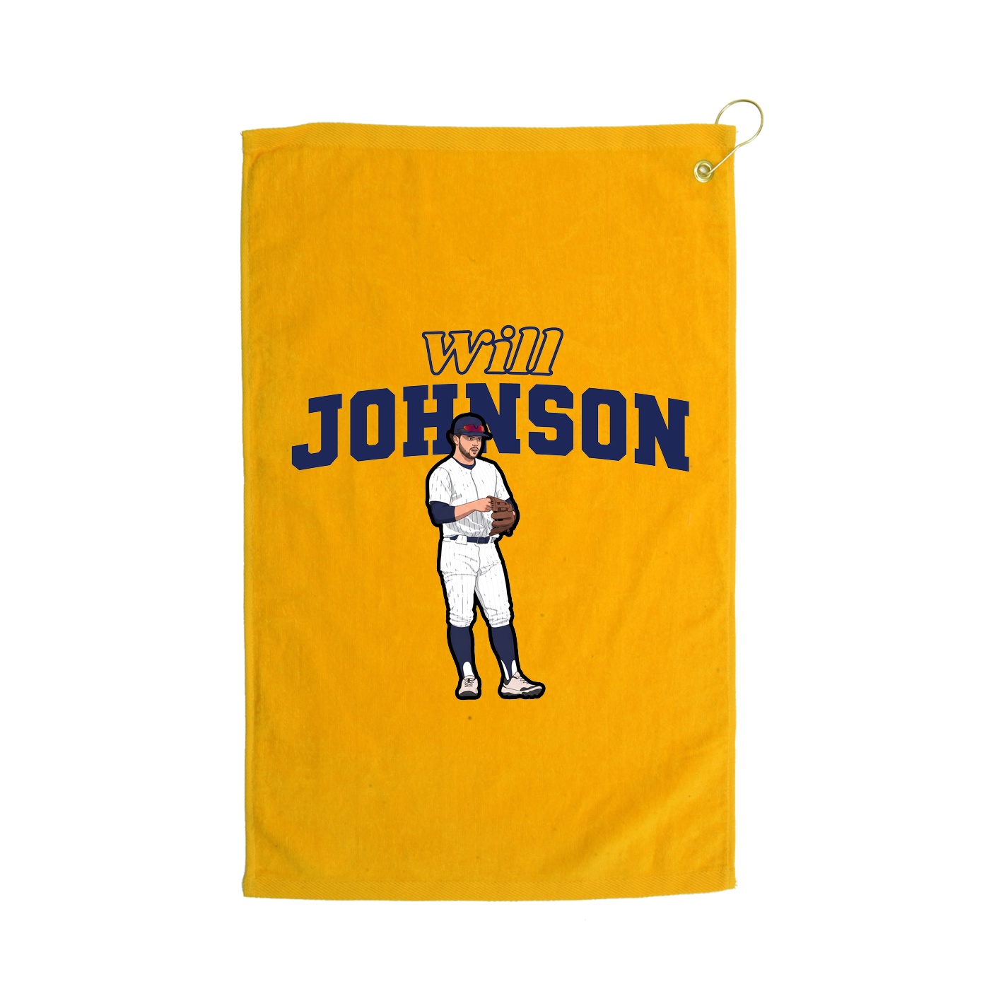 Golf Towel — Name Arch in Gold