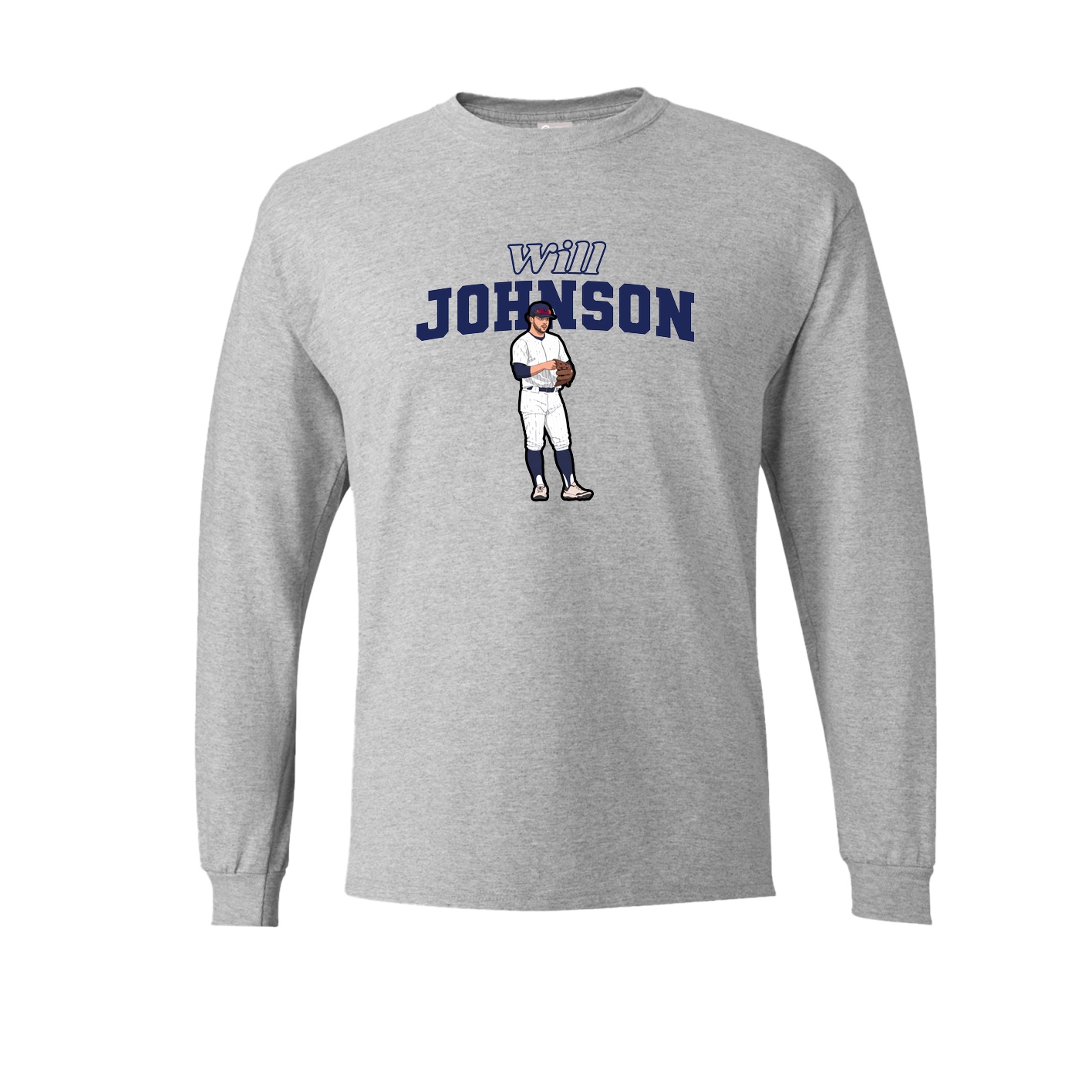 Long Sleeve Tee — Name Arch in Grey