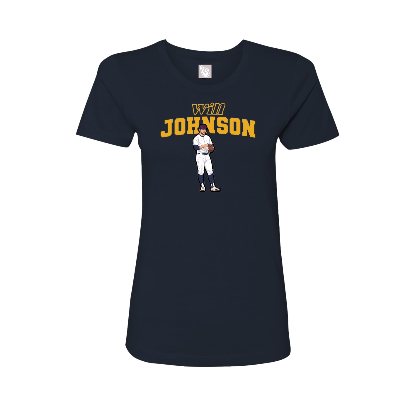 Womens Tee — Name Arch in Navy