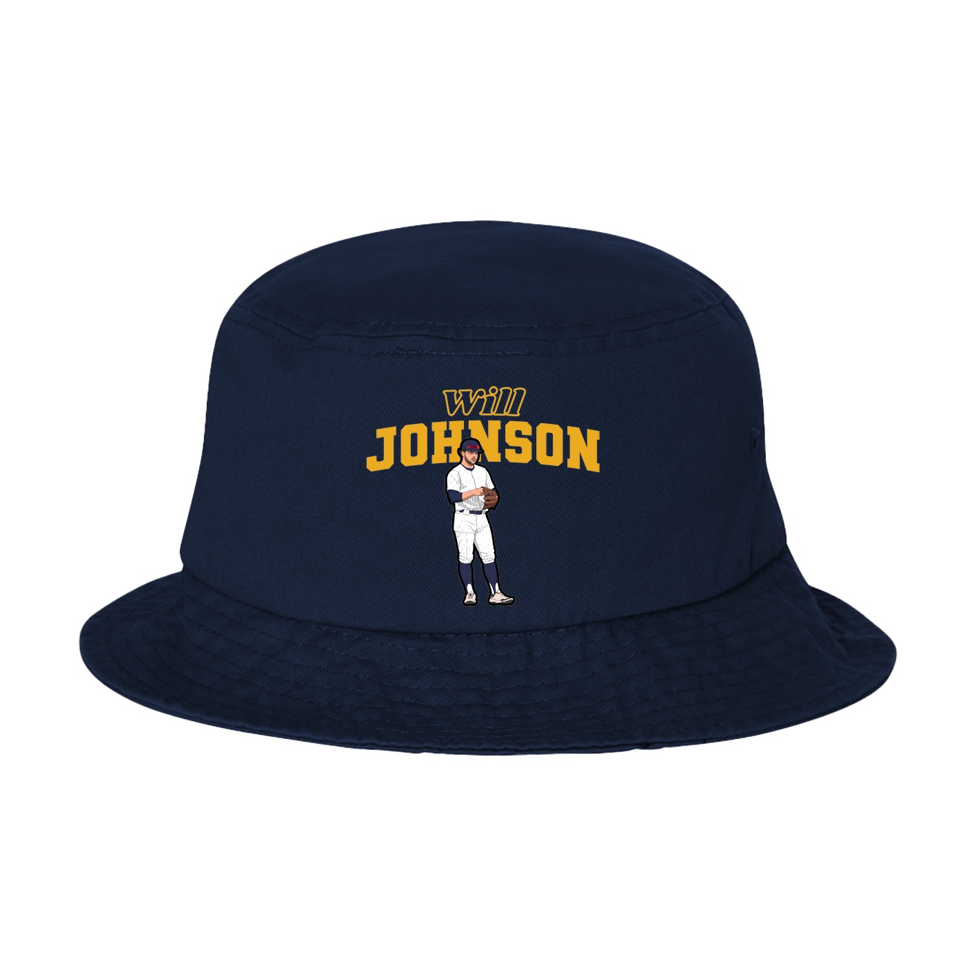 Bucket Cap — Name Arch in Navy