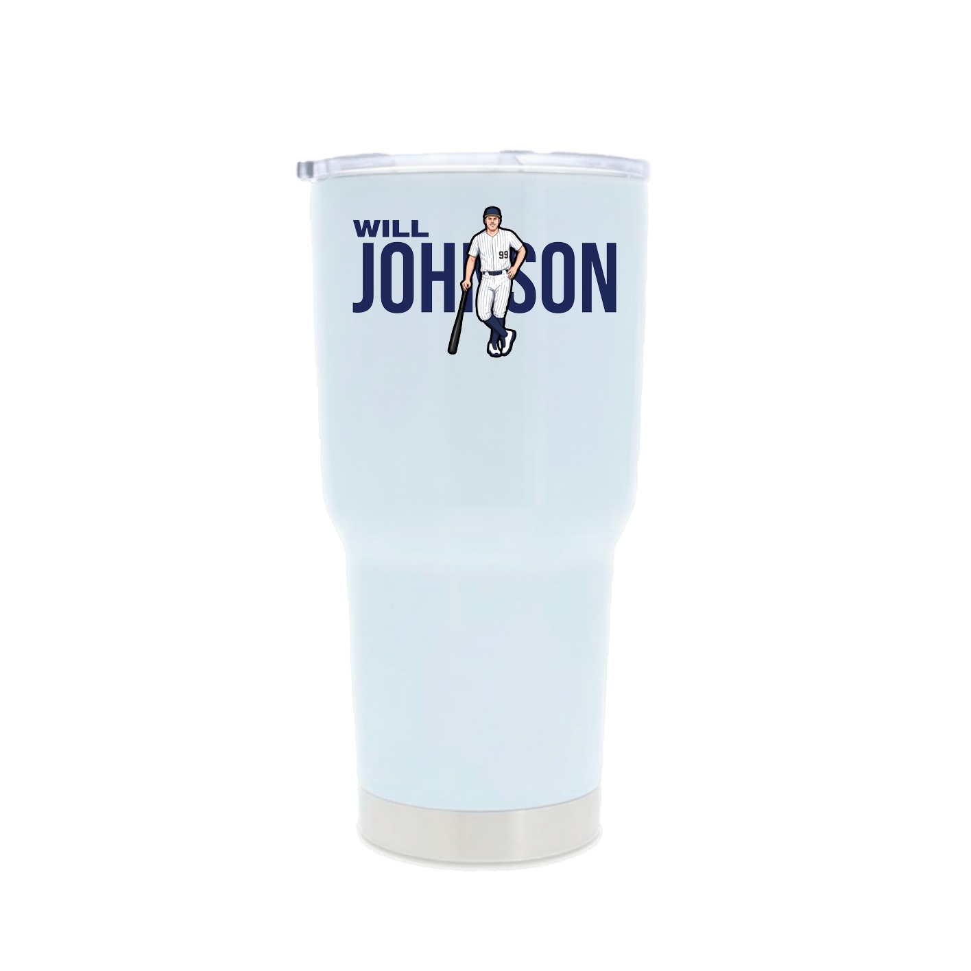30oz Stainless Steel Tumbler — Player Name in White