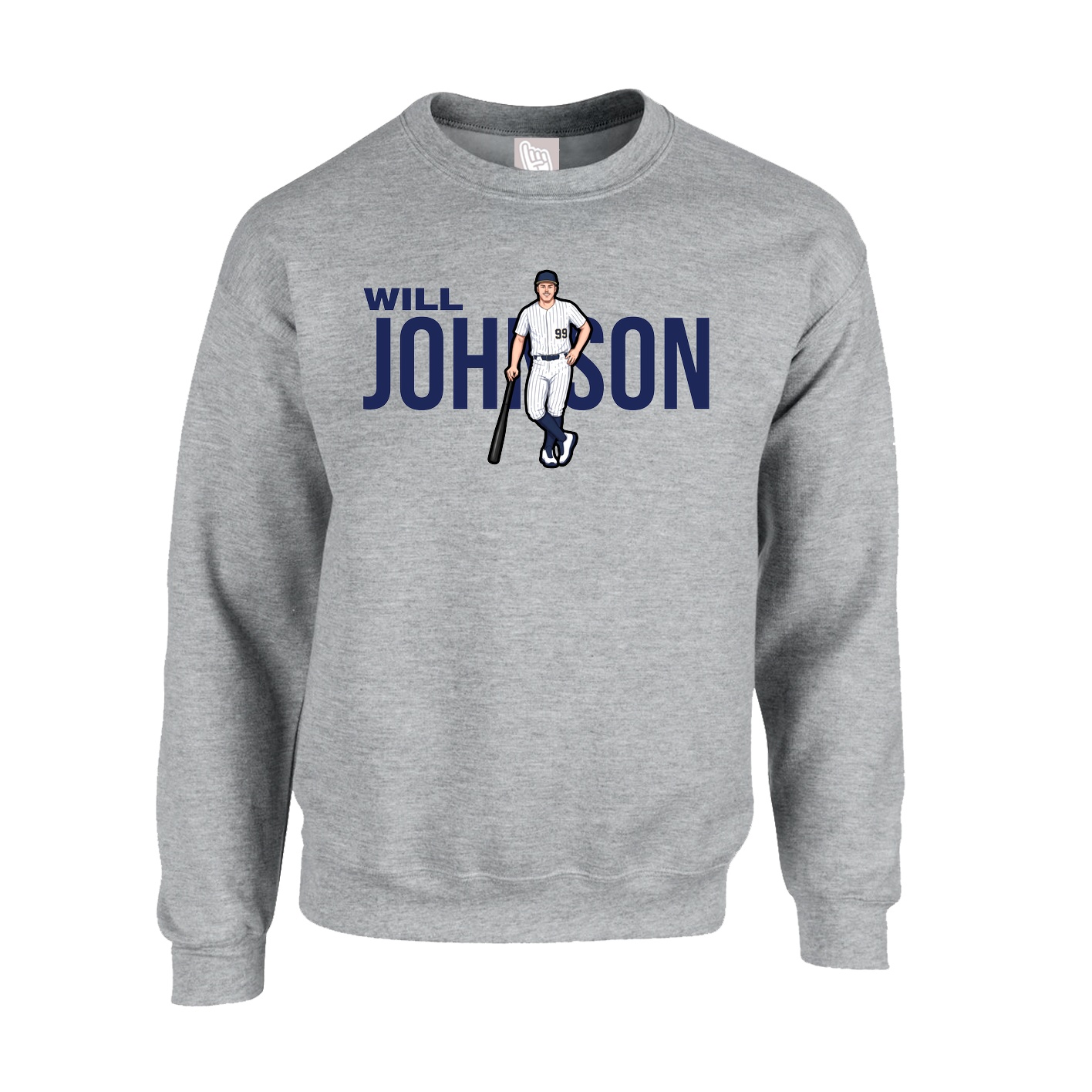 Fleece Crew — Player Name in Grey