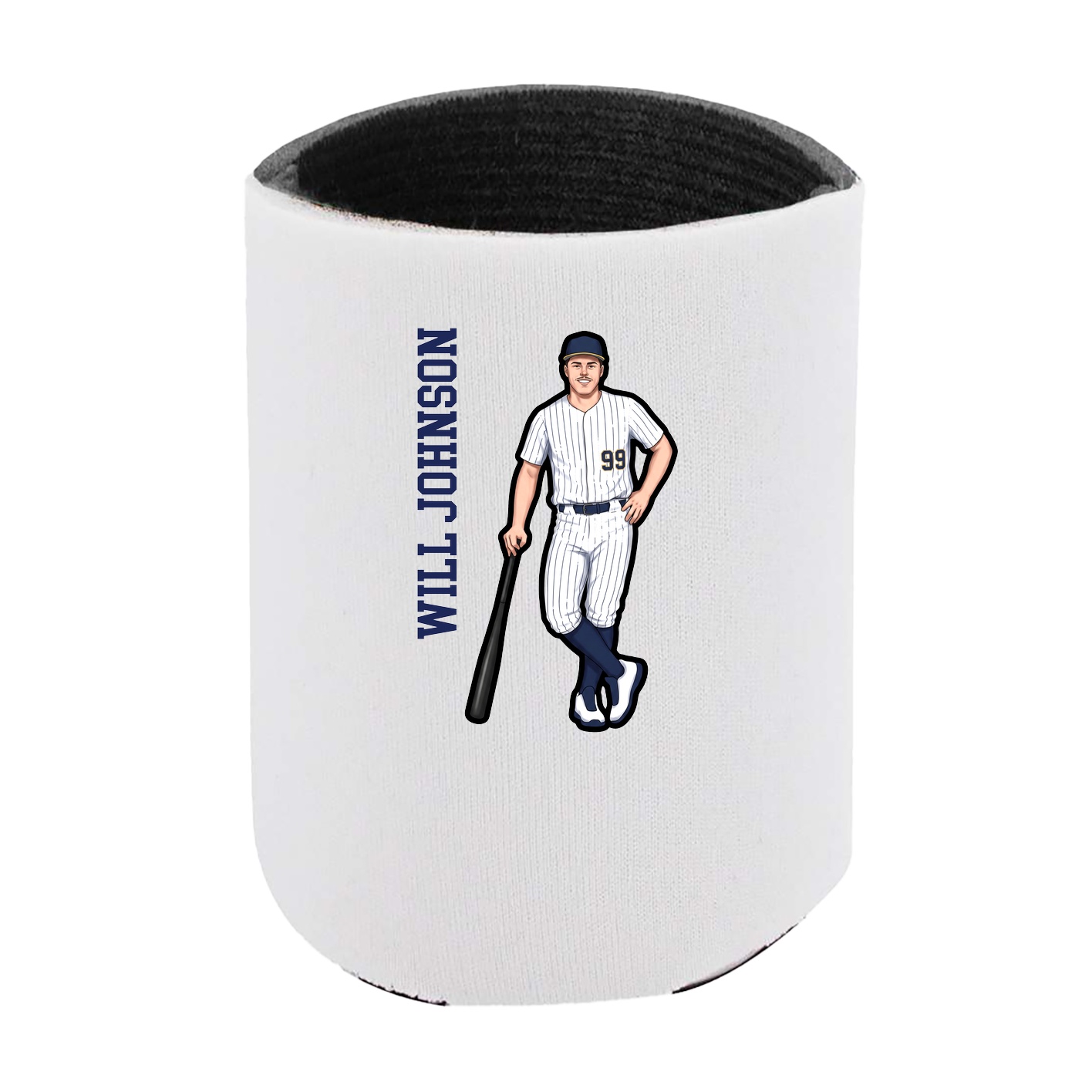 Can Holder — Name Vertical in White