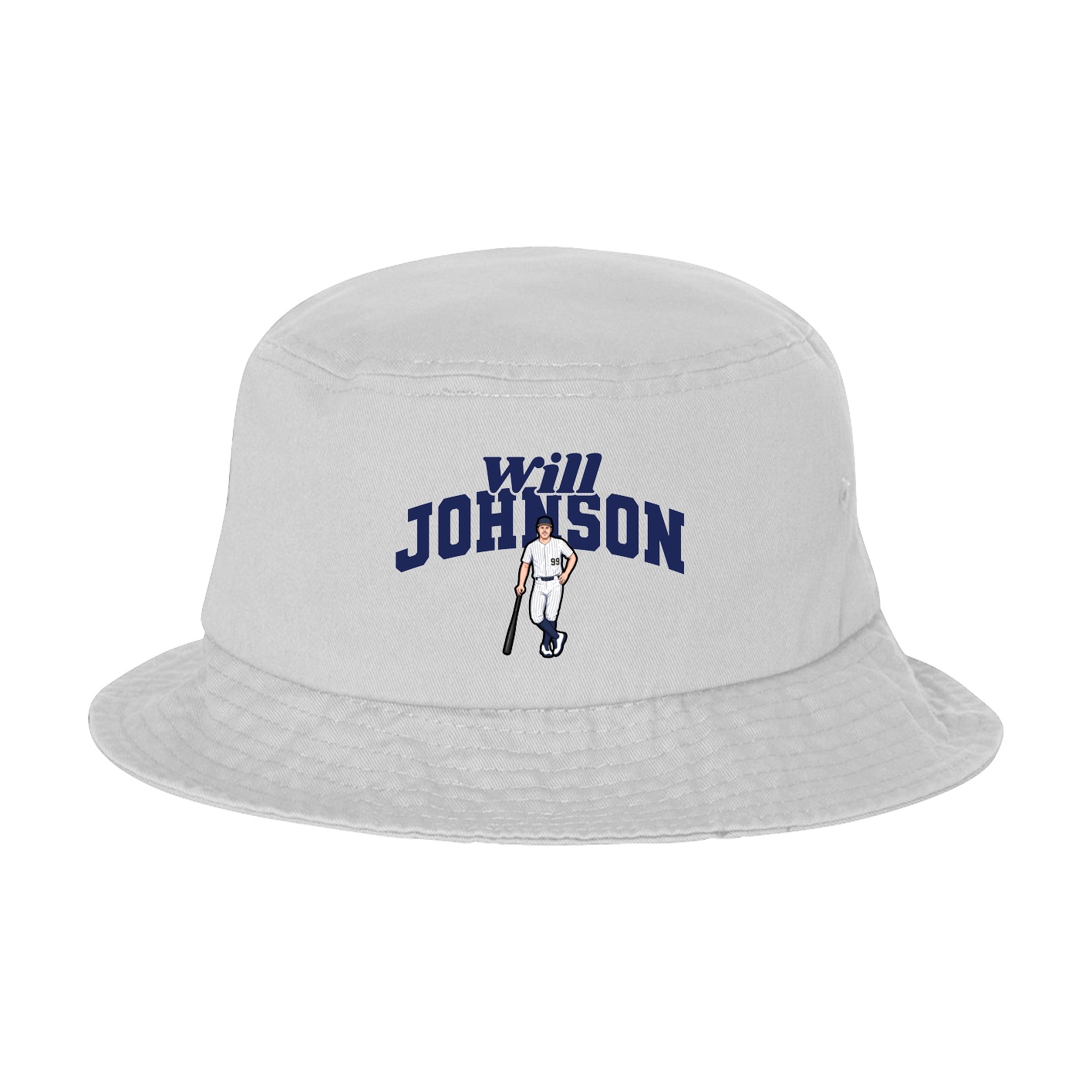 Bucket Cap — Signature Arch in White
