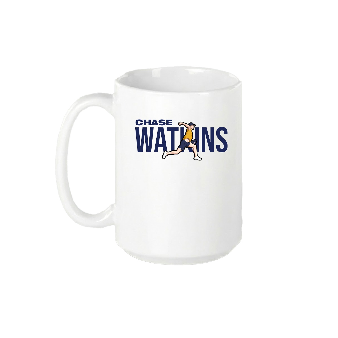 15oz Coffee Mug — Player Name in White