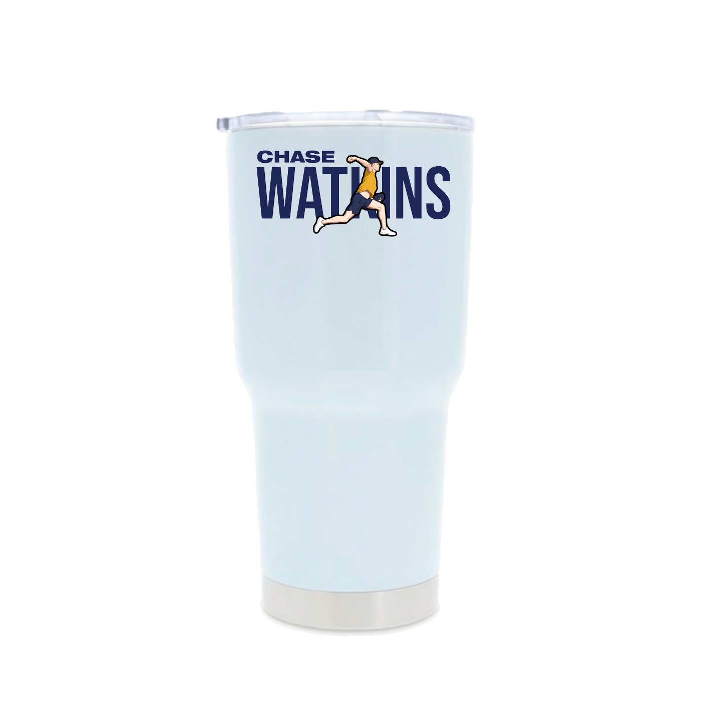 30oz Stainless Steel Tumbler — Player Name in White
