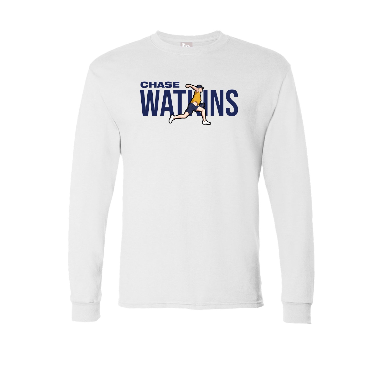 Long Sleeve Tee — Player Name in White