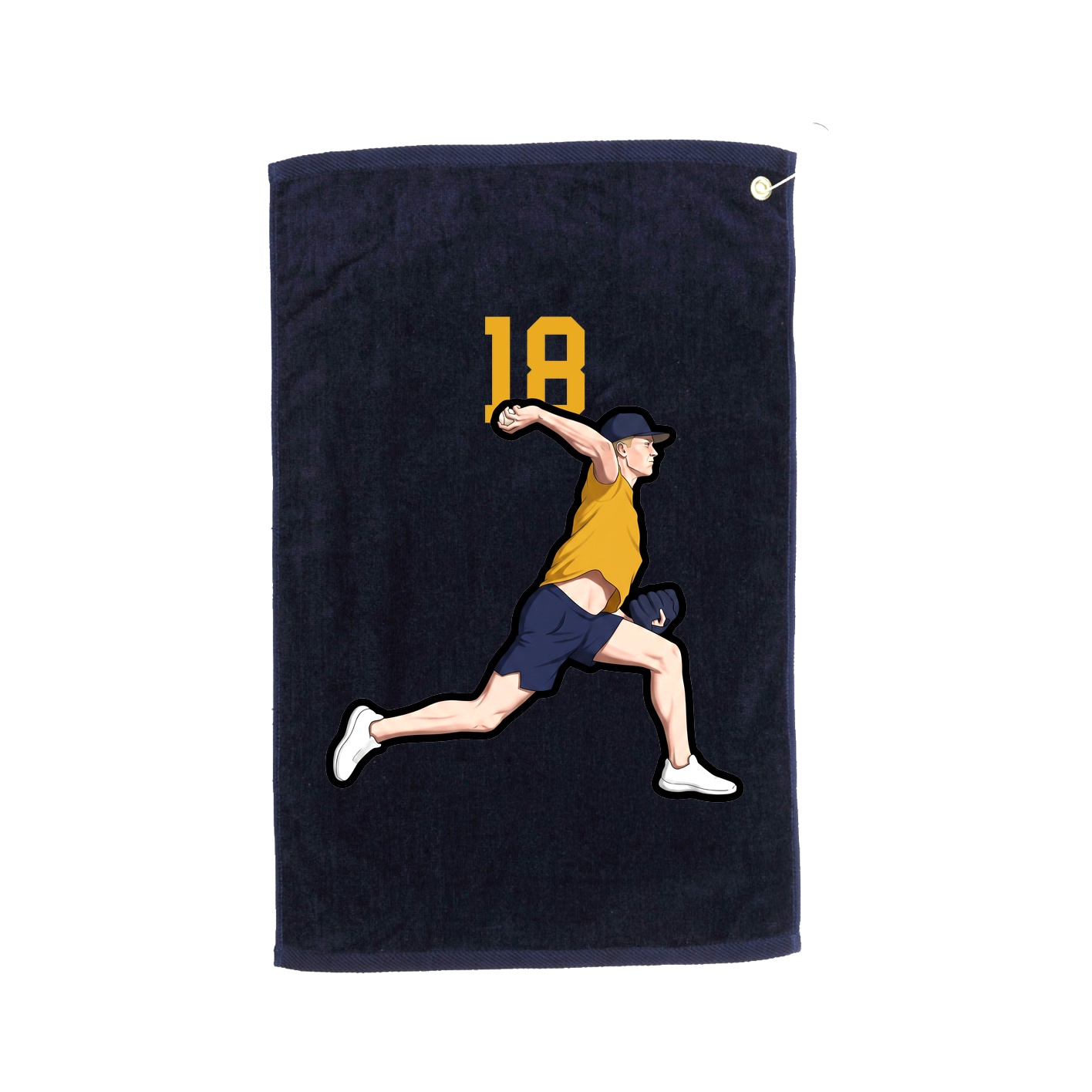Golf Towel — Number Top in Navy
