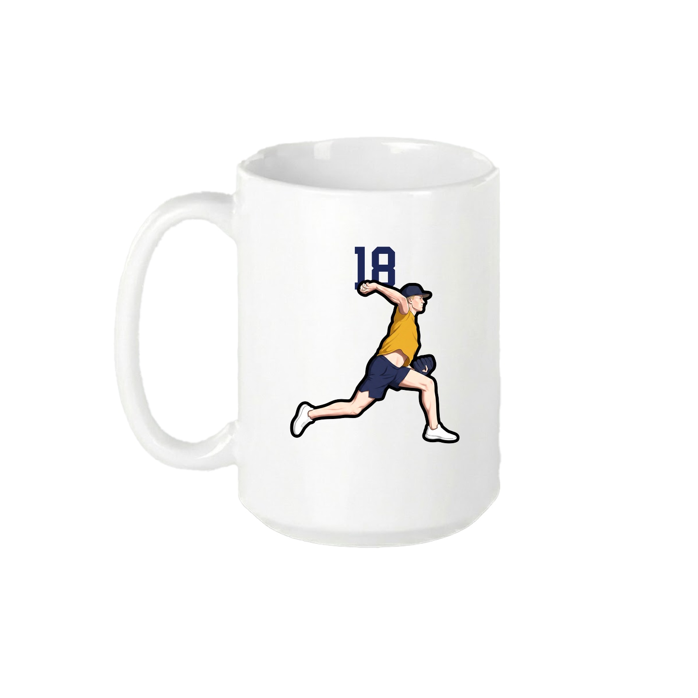 15oz Coffee Mug — Number Top in White