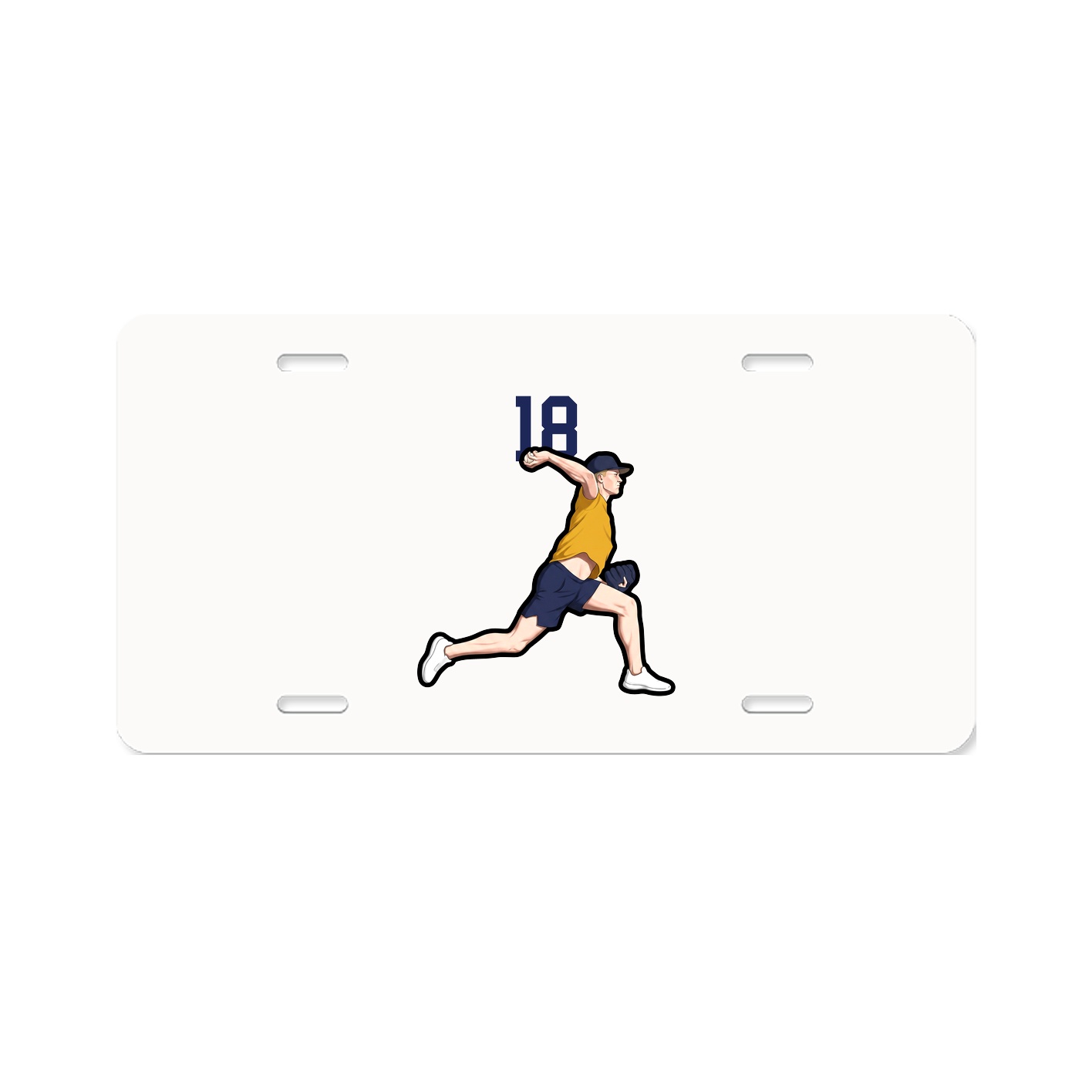 License Plate — Number Top in Classic