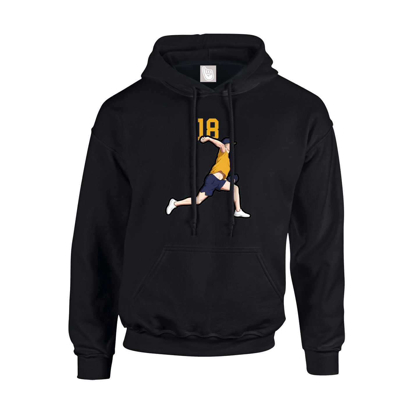 Youth Hoodie — Number Top in Black