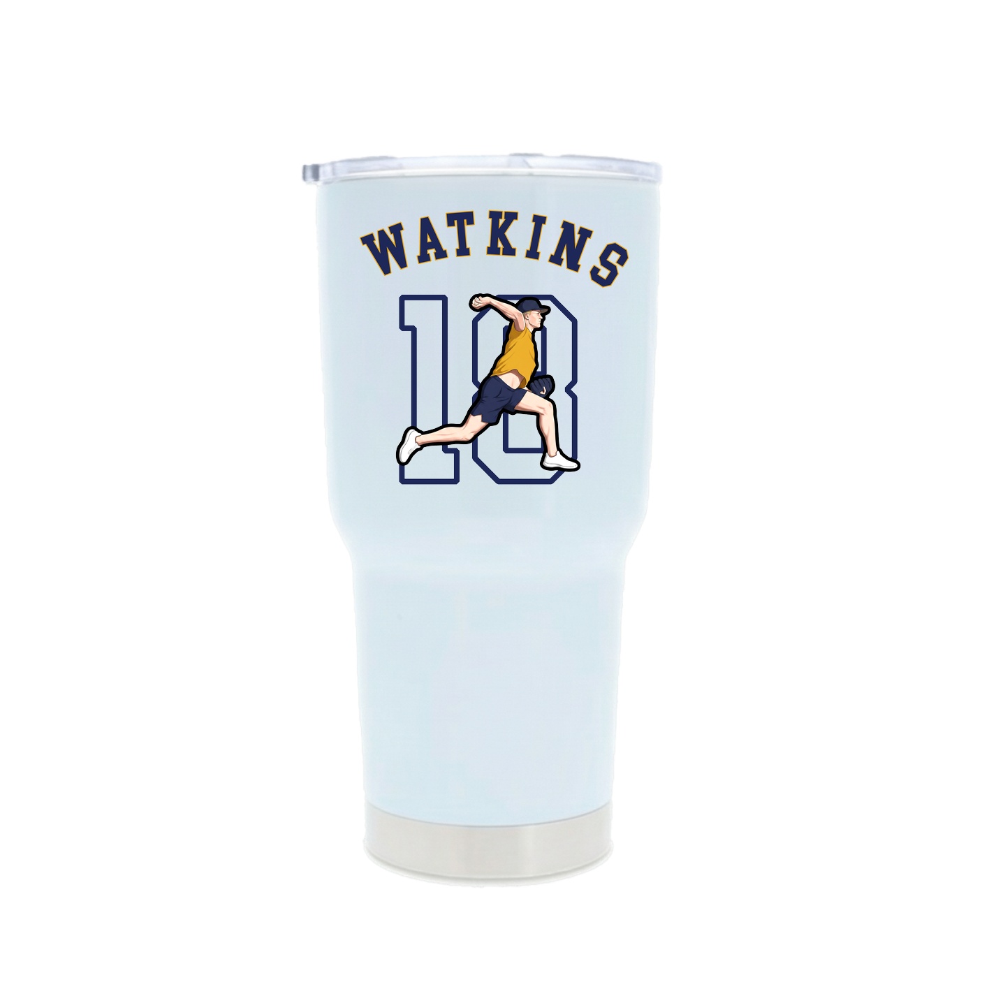 30oz Stainless Steel Tumbler — Shirsey Arch in White