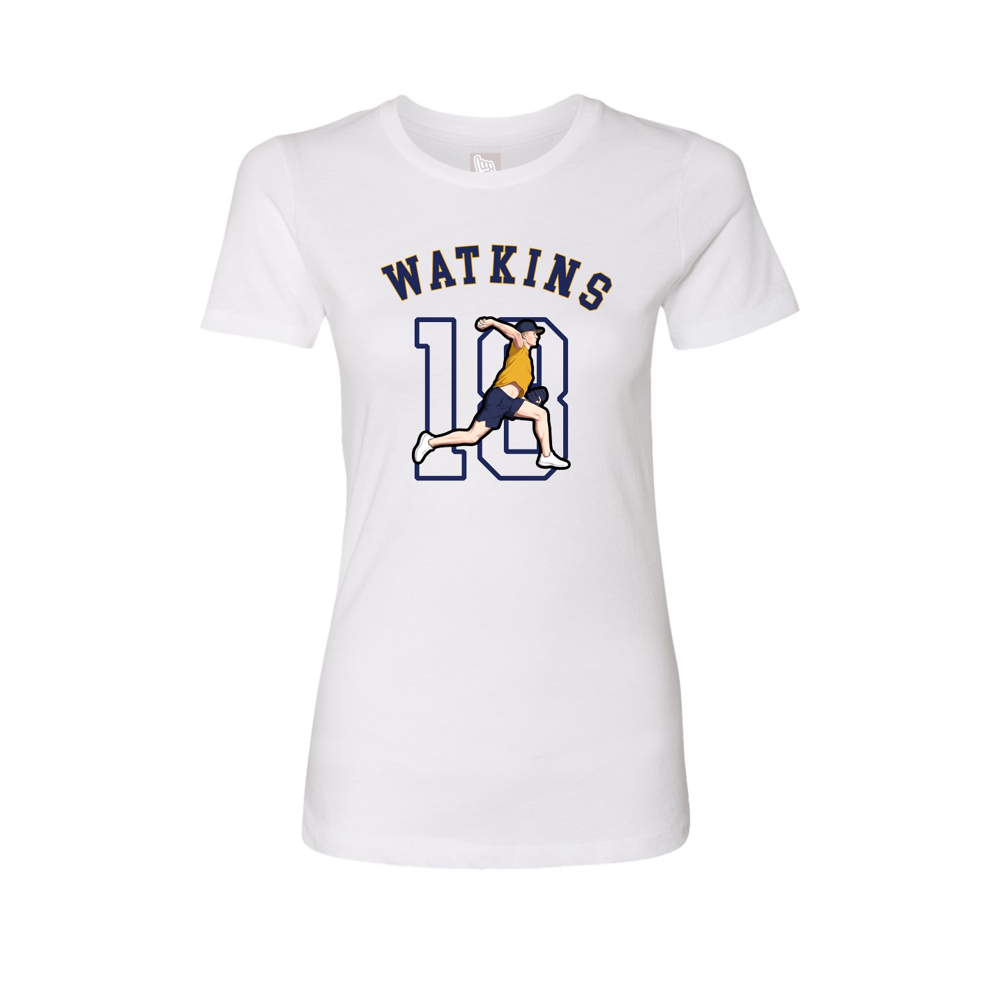 Fitted Women's Tee — Shirsey Arch in White