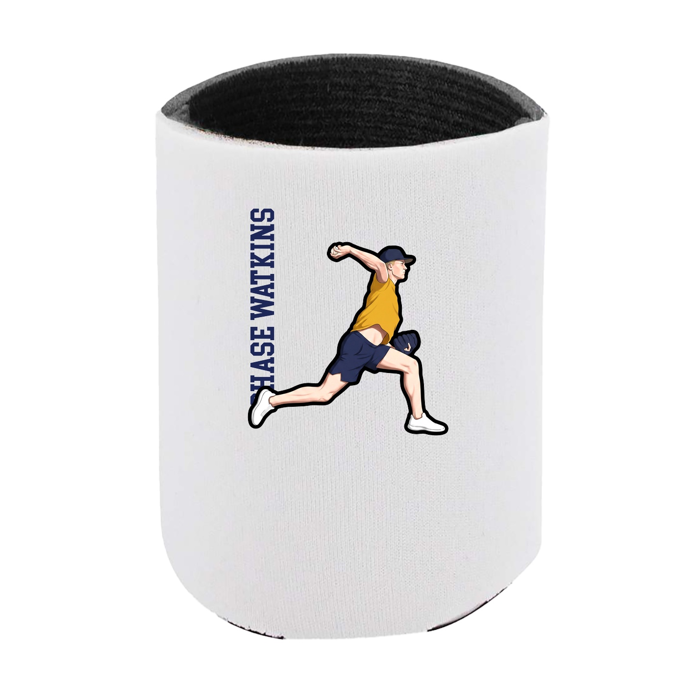 Can Holder — Name Vertical in White