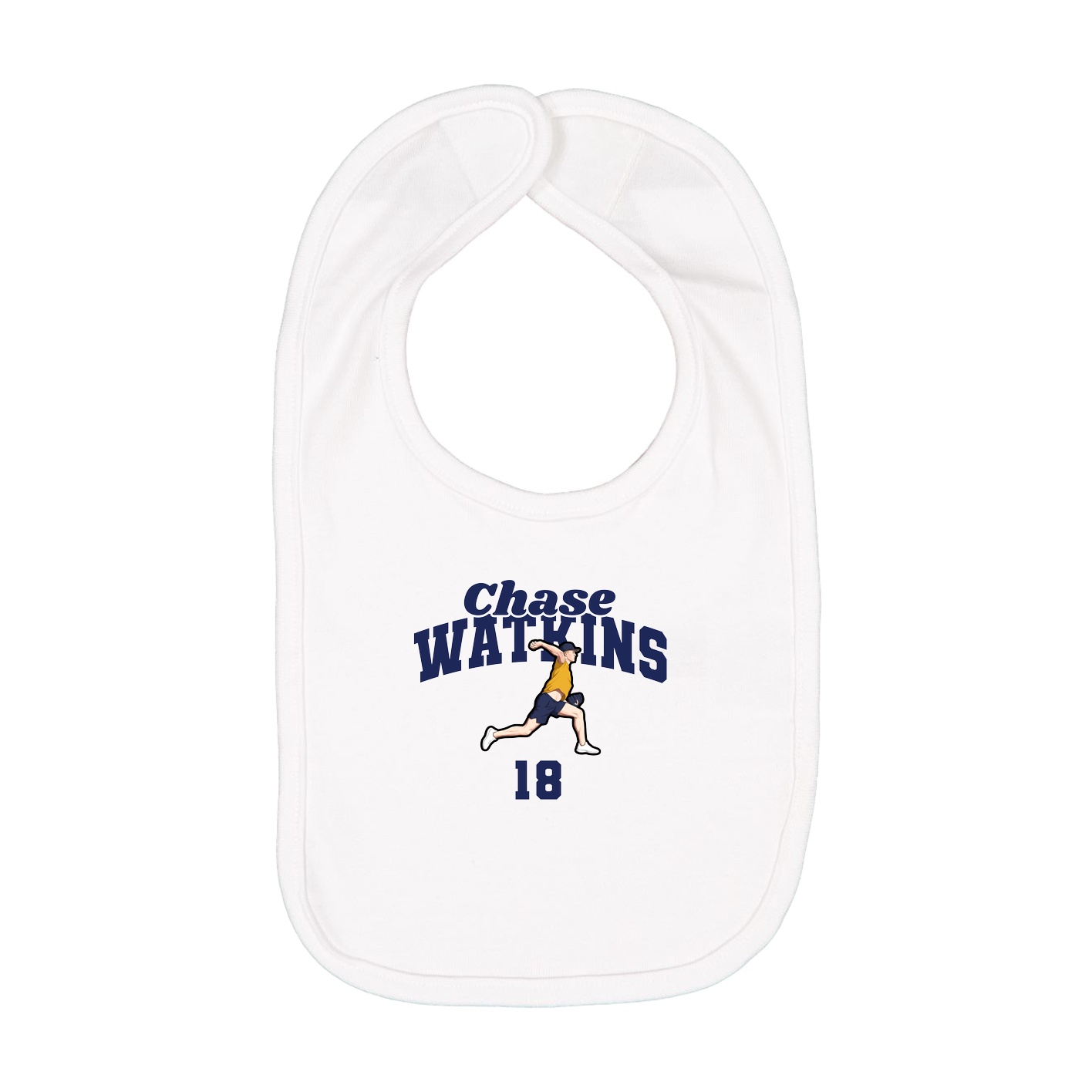 Infant Bib — Signature Arch in White