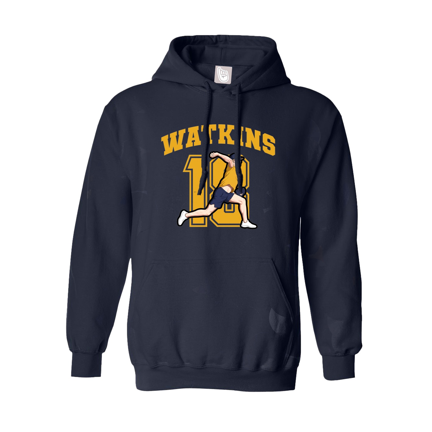Youth Hoodie — Number in Navy