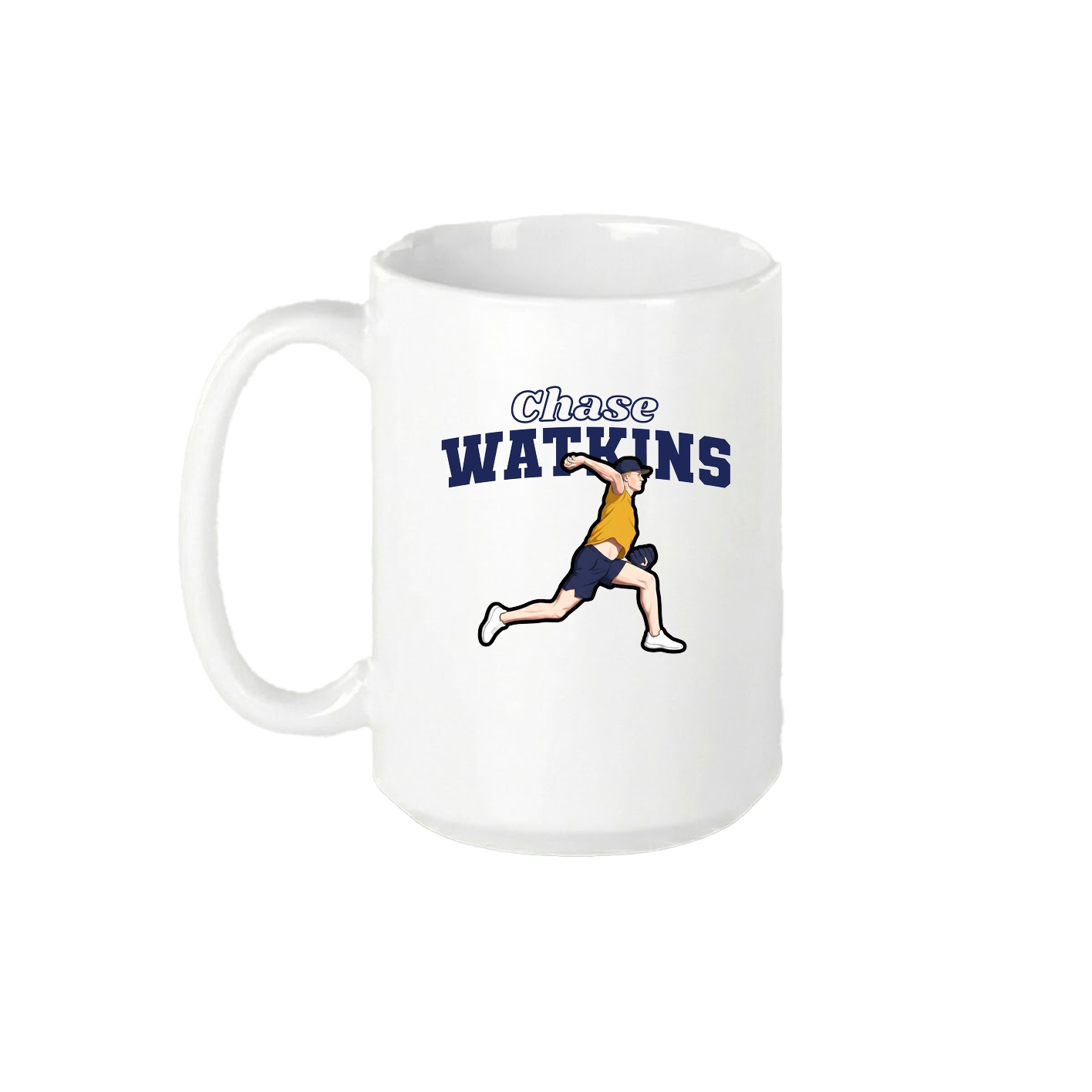 15oz Coffee Mug — Name Arch in White