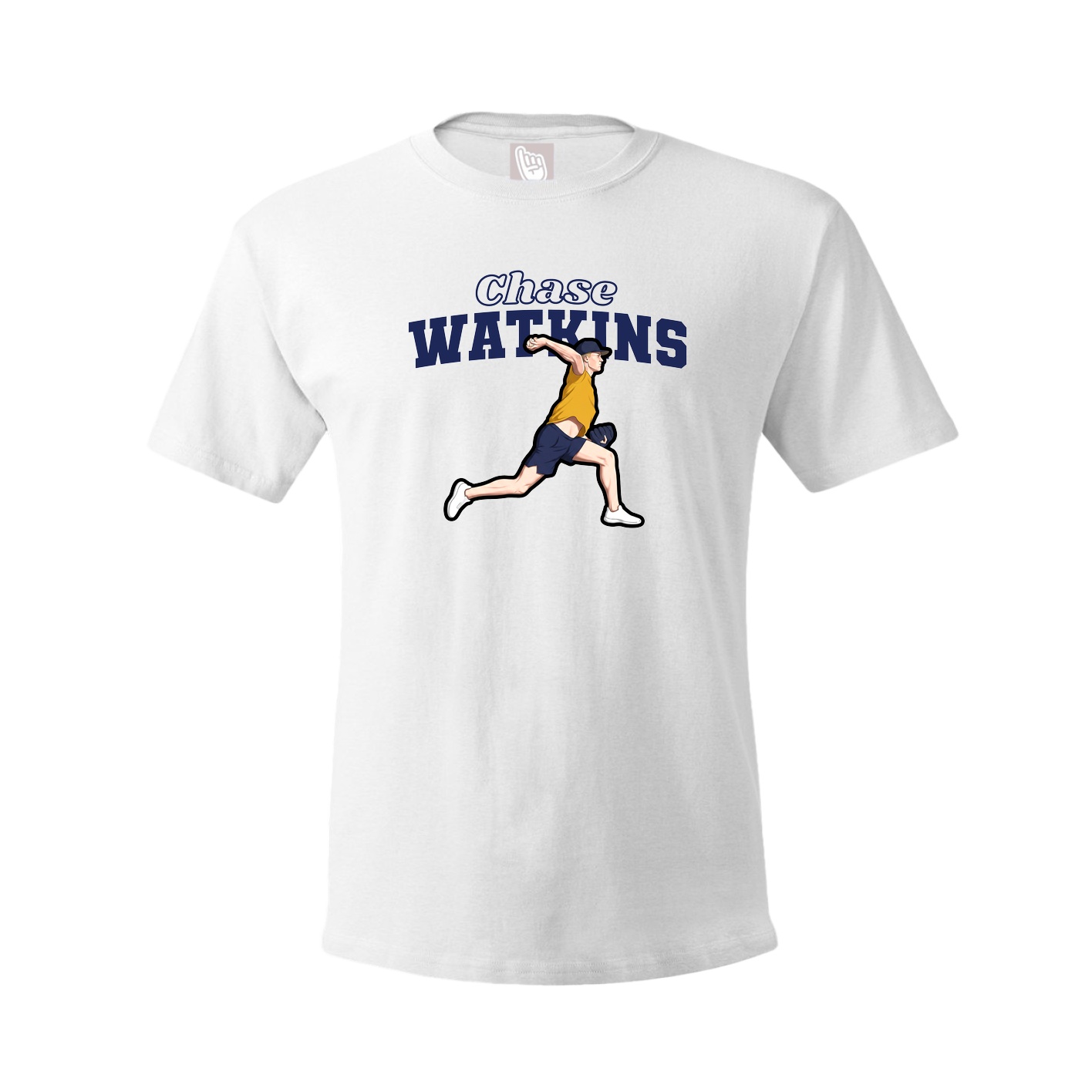 Youth Tee — Name Arch in White