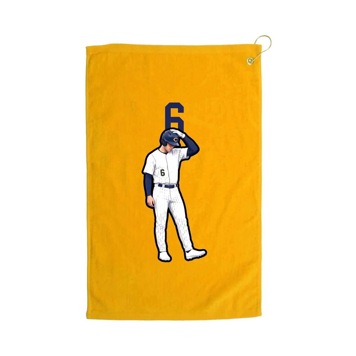 Golf Towel — Number Top in Gold