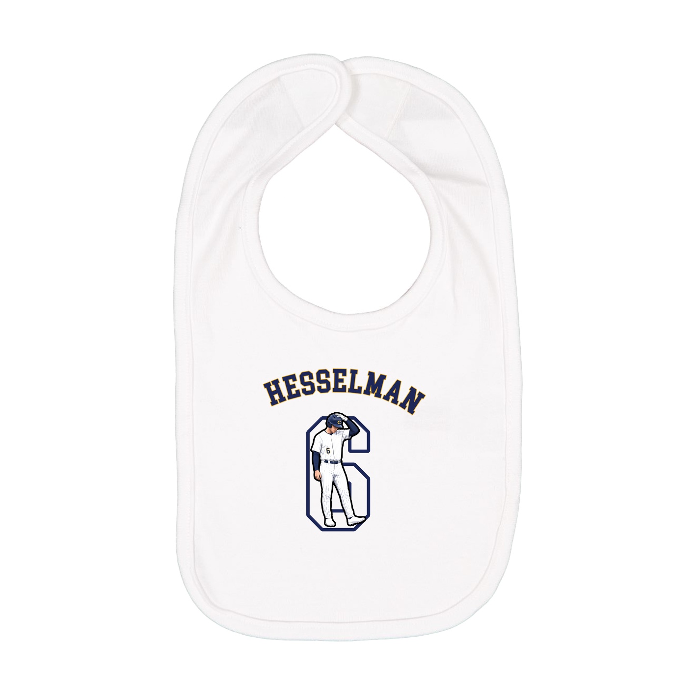 Infant Bib — Shirsey Arch in White