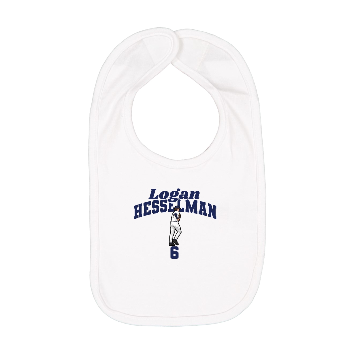 Infant Bib — Signature Arch in White