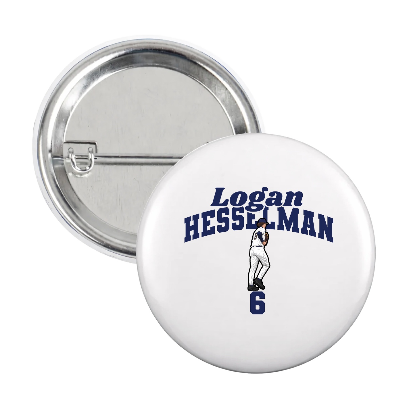 Game Day Button — Signature Arch in White