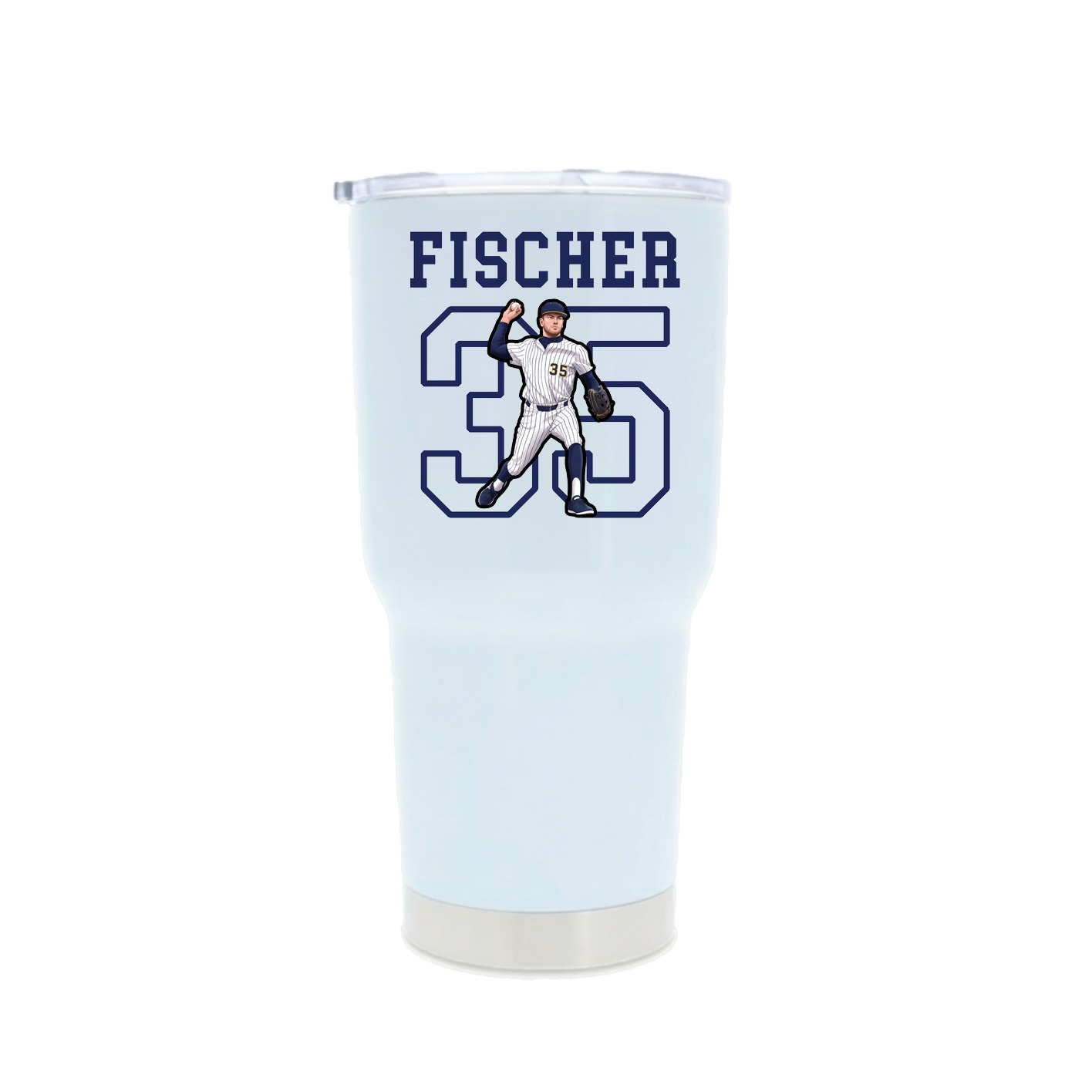 30oz Stainless Steel Tumbler — Shirsey in White