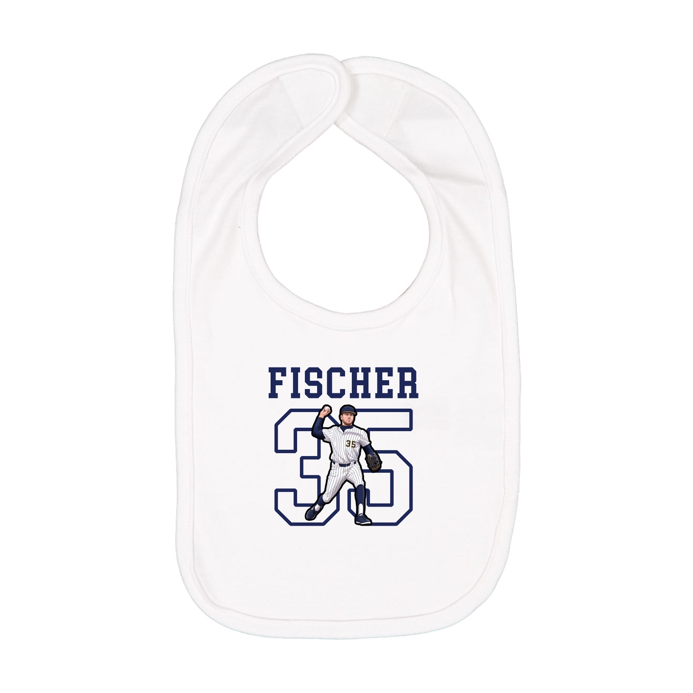 Infant Bib — Shirsey in White