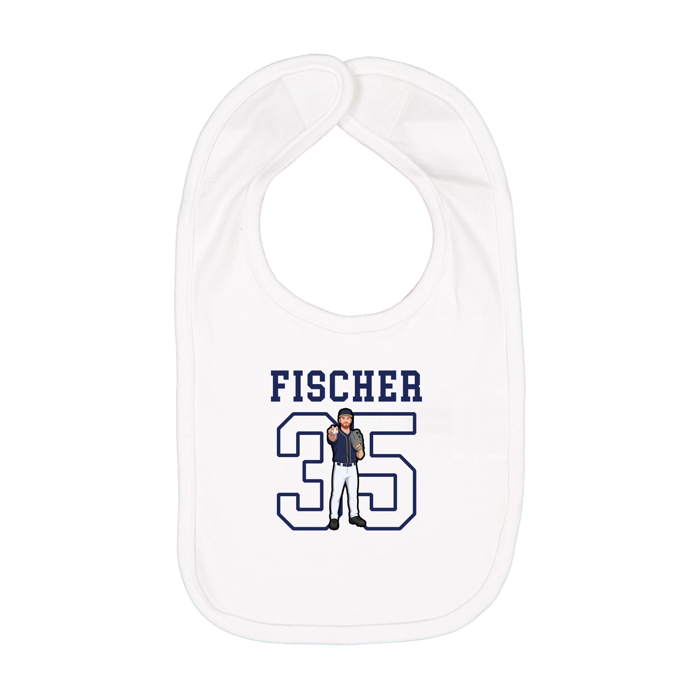 Infant Bib — Shirsey in White