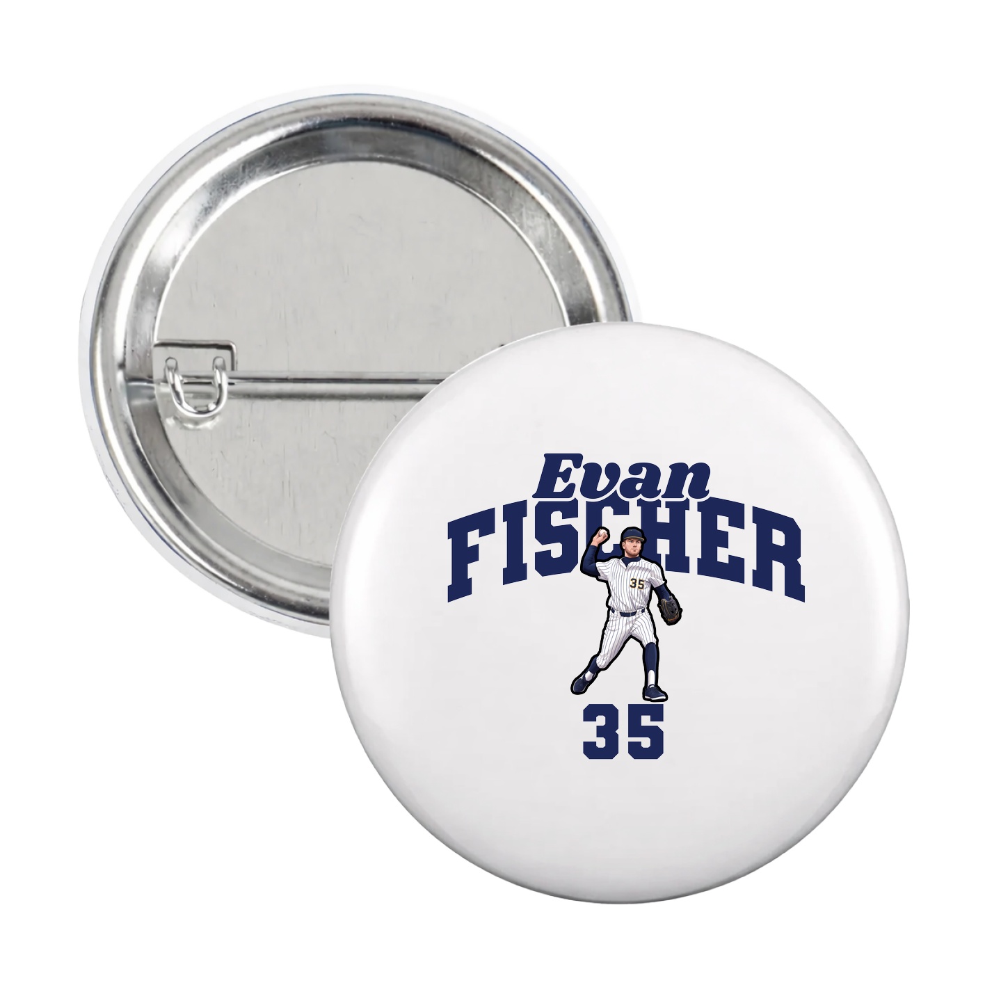 Game Day Button — Signature Arch in White