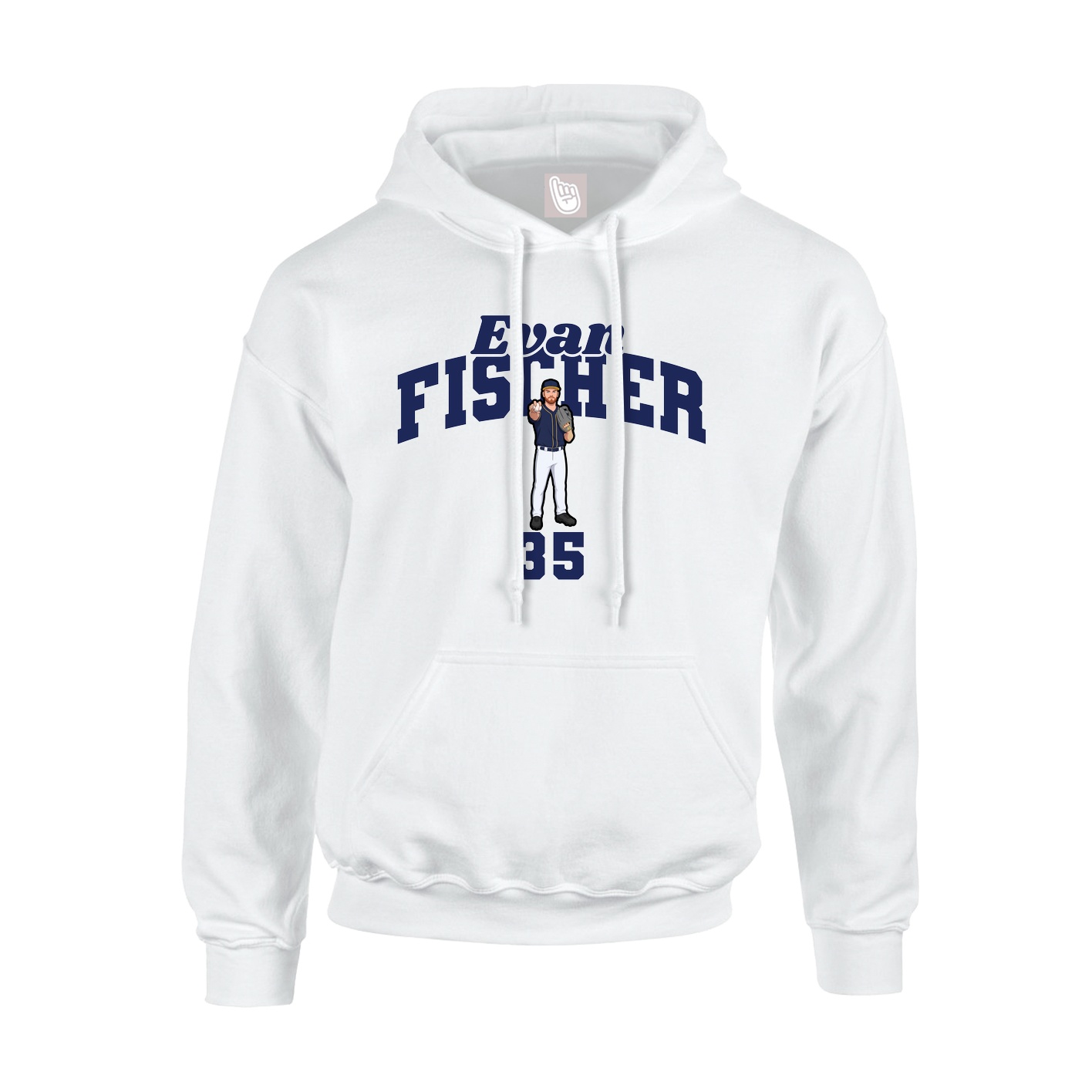 Youth Hoodie — Signature Arch in White