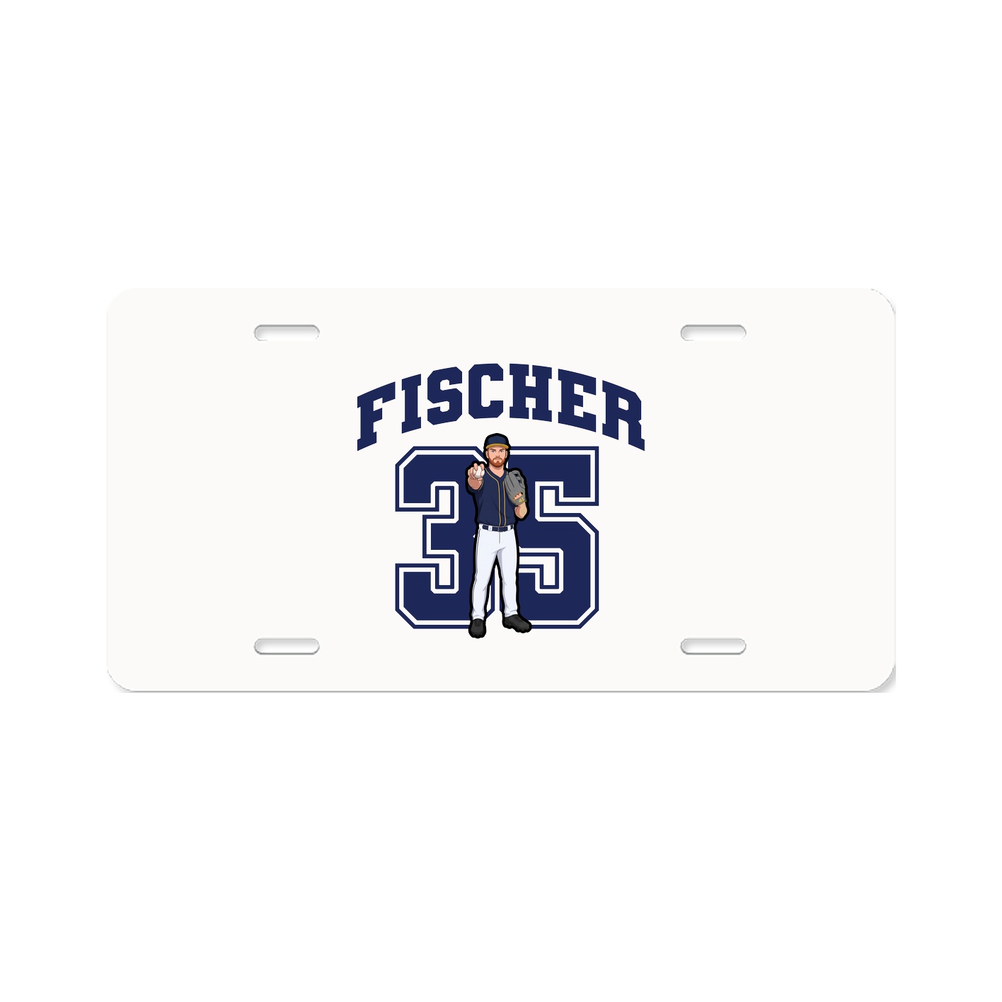 License Plate — Number in Classic