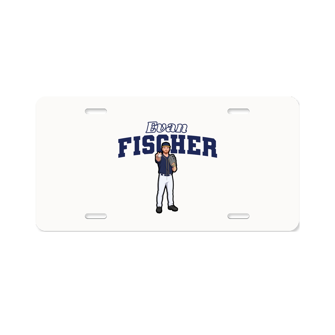 License Plate — Name Arch in Classic