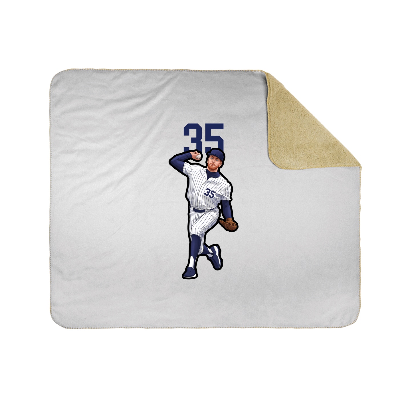 Throw Blanket — Number Top in White