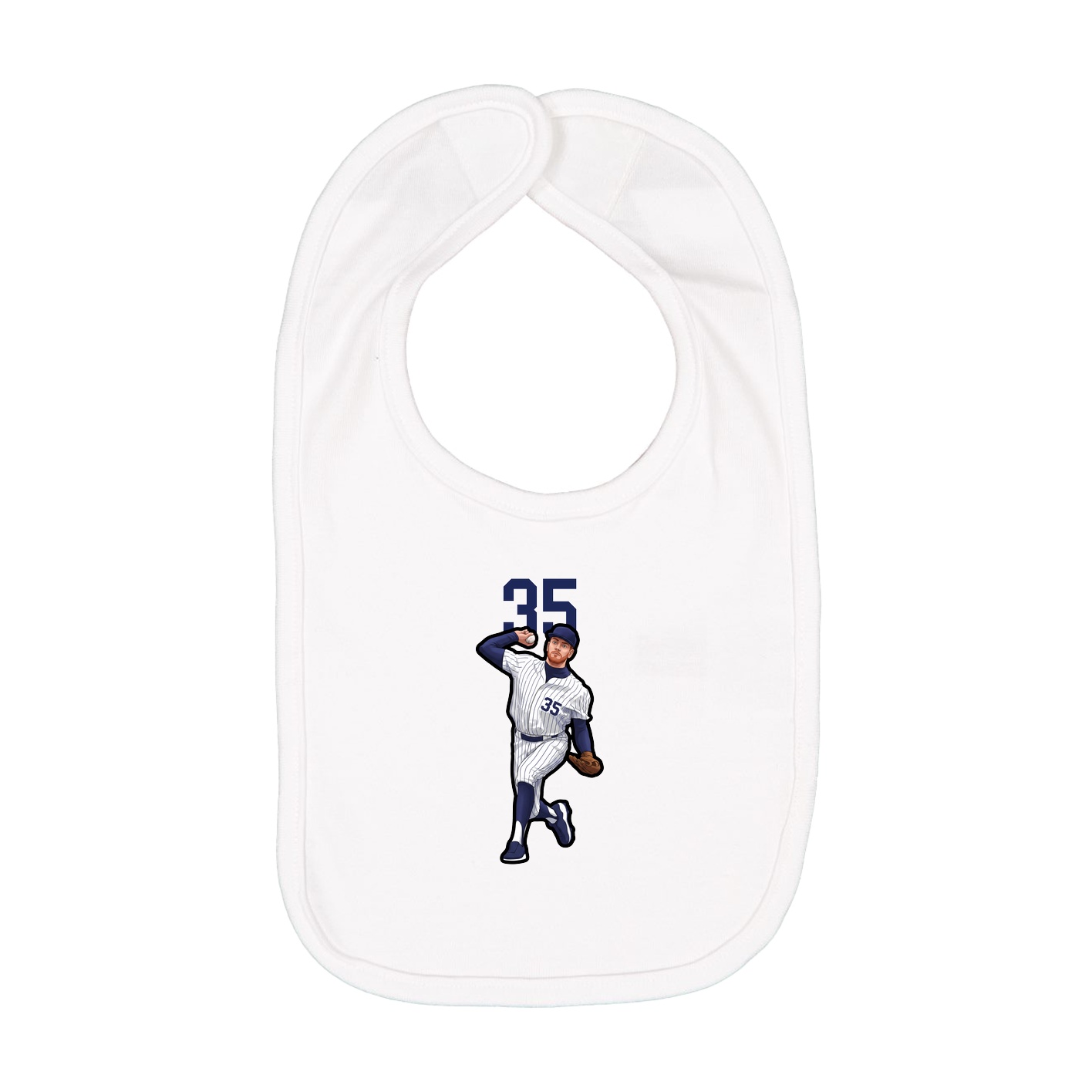 Infant Bib — Number Top in White