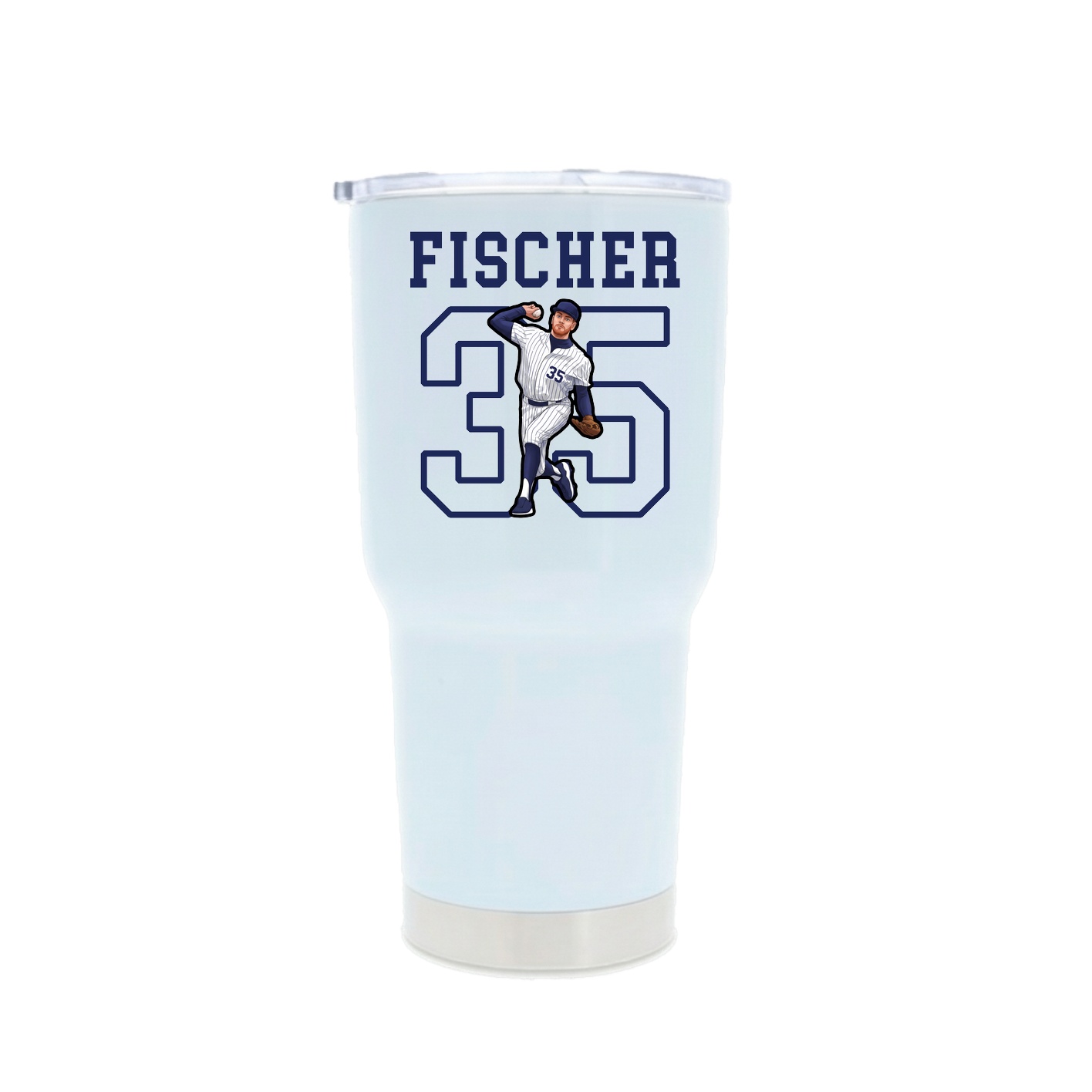 30oz Stainless Steel Tumbler — Shirsey in White