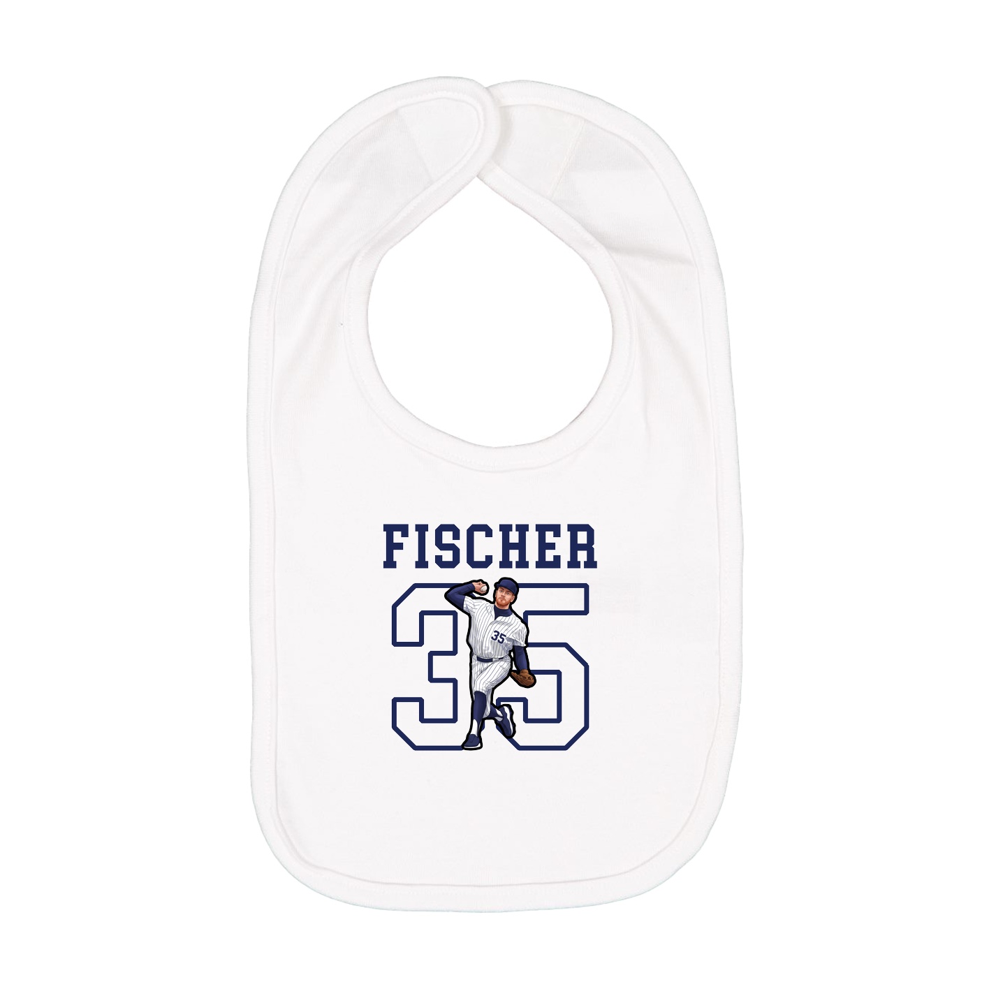 Infant Bib — Shirsey in White