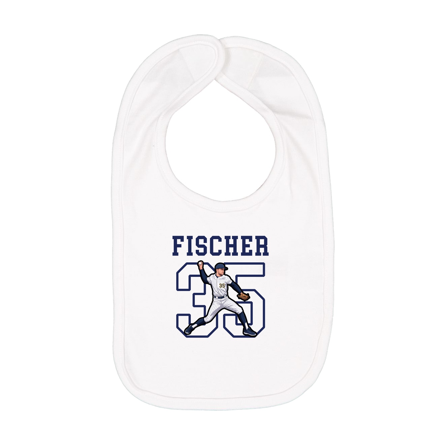 Infant Bib — Shirsey in White