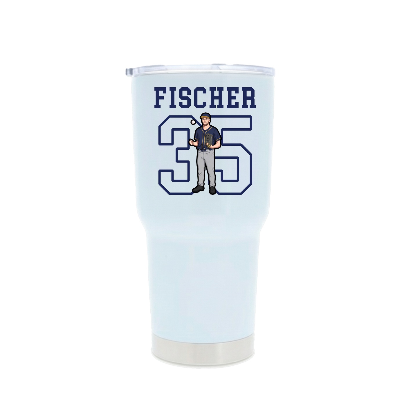 30oz Stainless Steel Tumbler — Shirsey in White