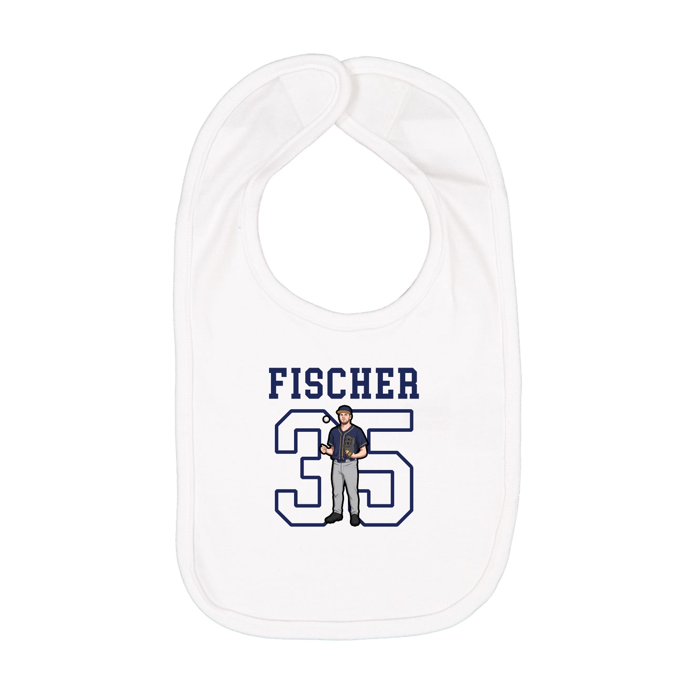 Infant Bib — Shirsey in White
